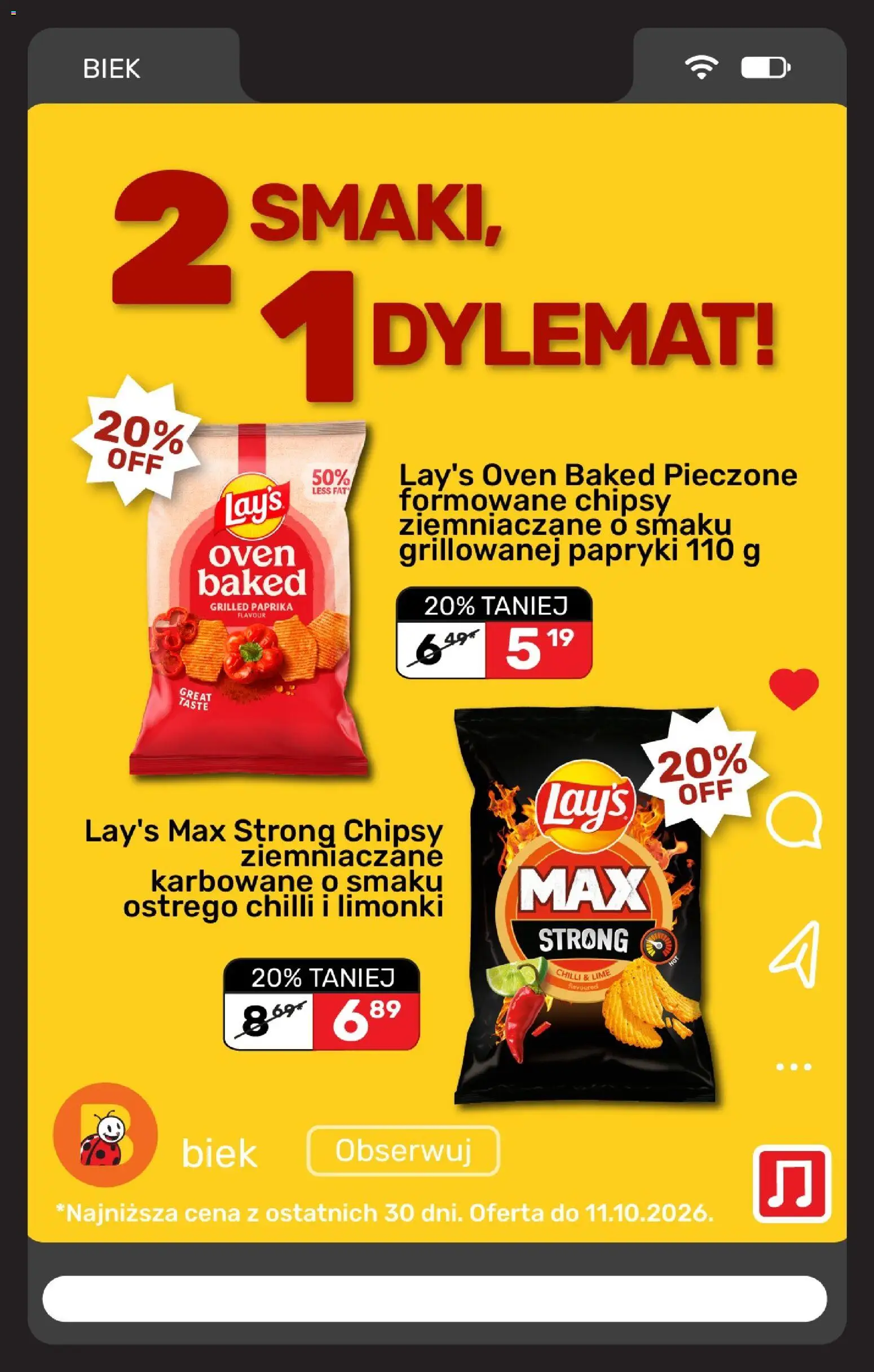 Biedronka Polsko leták - BIEK od 10.10.2026 | Strana: 23 | Produkty: Paprika, Chilli, Lay's, Chipsy