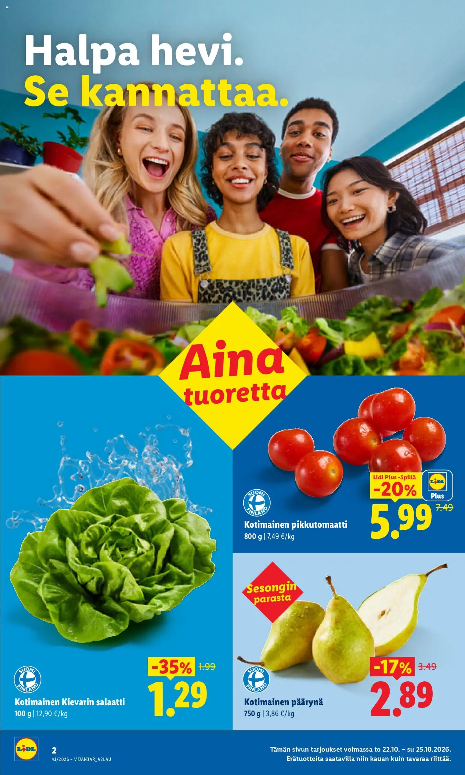 Lidl tarjoukset Helsinki – voimassa 22/10/2026 alkaen | Sivu: 2