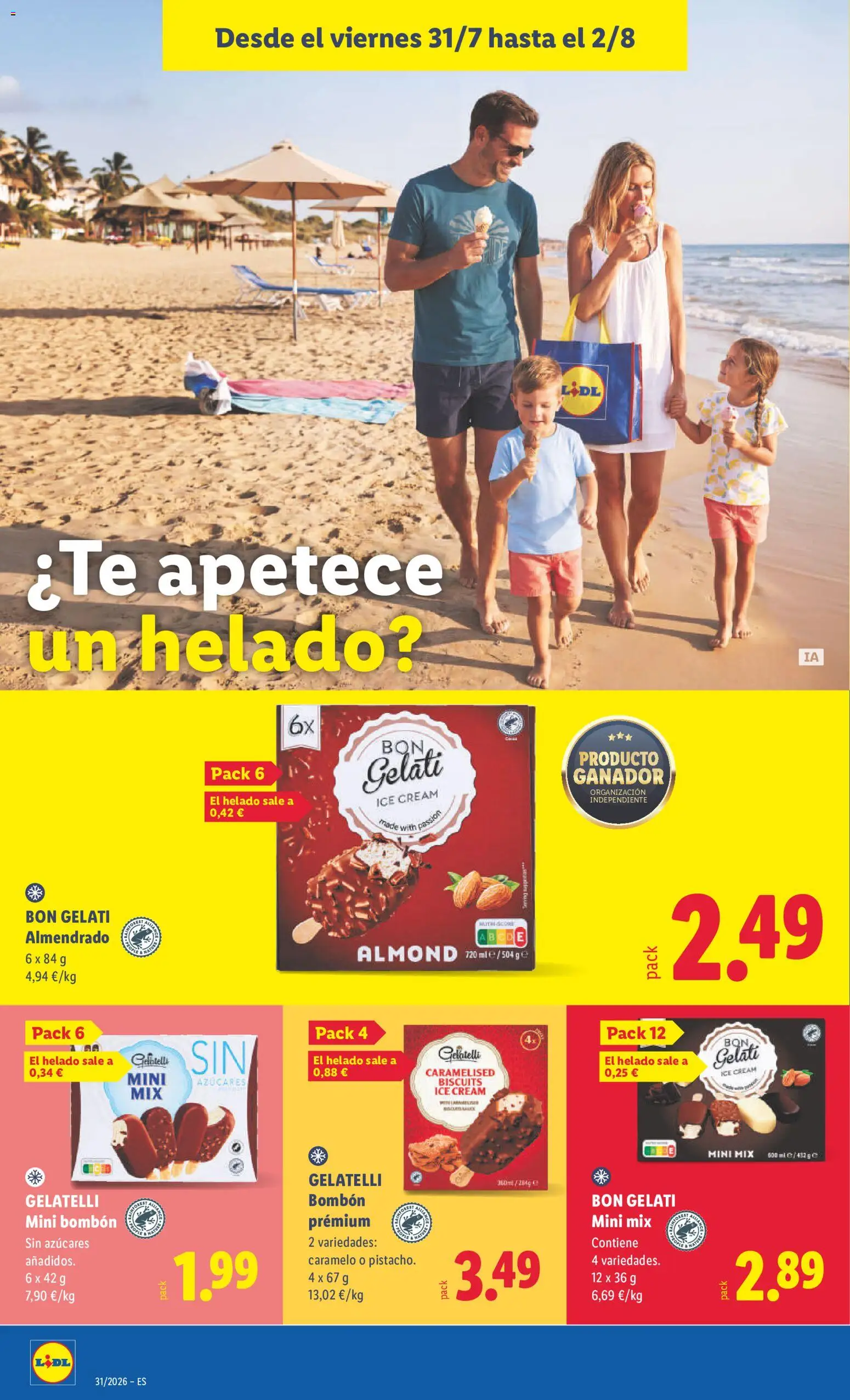 Lidl folleto │ válido desde el 27/07/2026 | Página: 34 | Productos: Helado