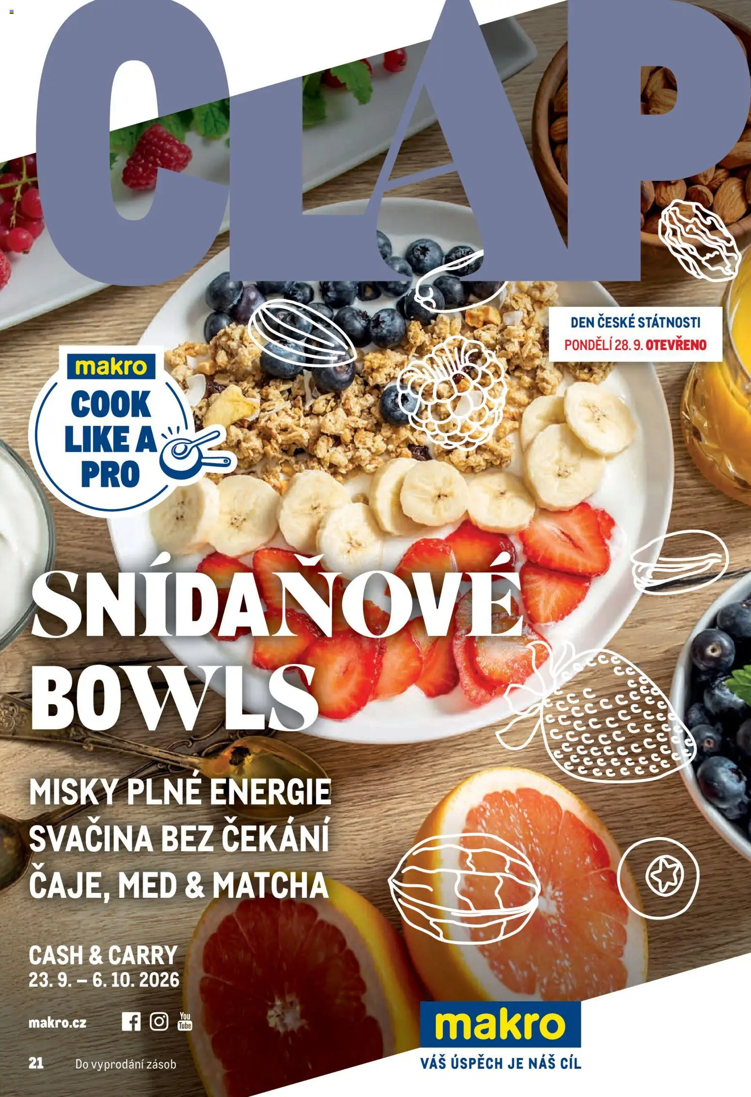 Makro leták - Pro milovníky jídla od 23.09.2026 | Strana: 1 | Produkty: Med, Matcha