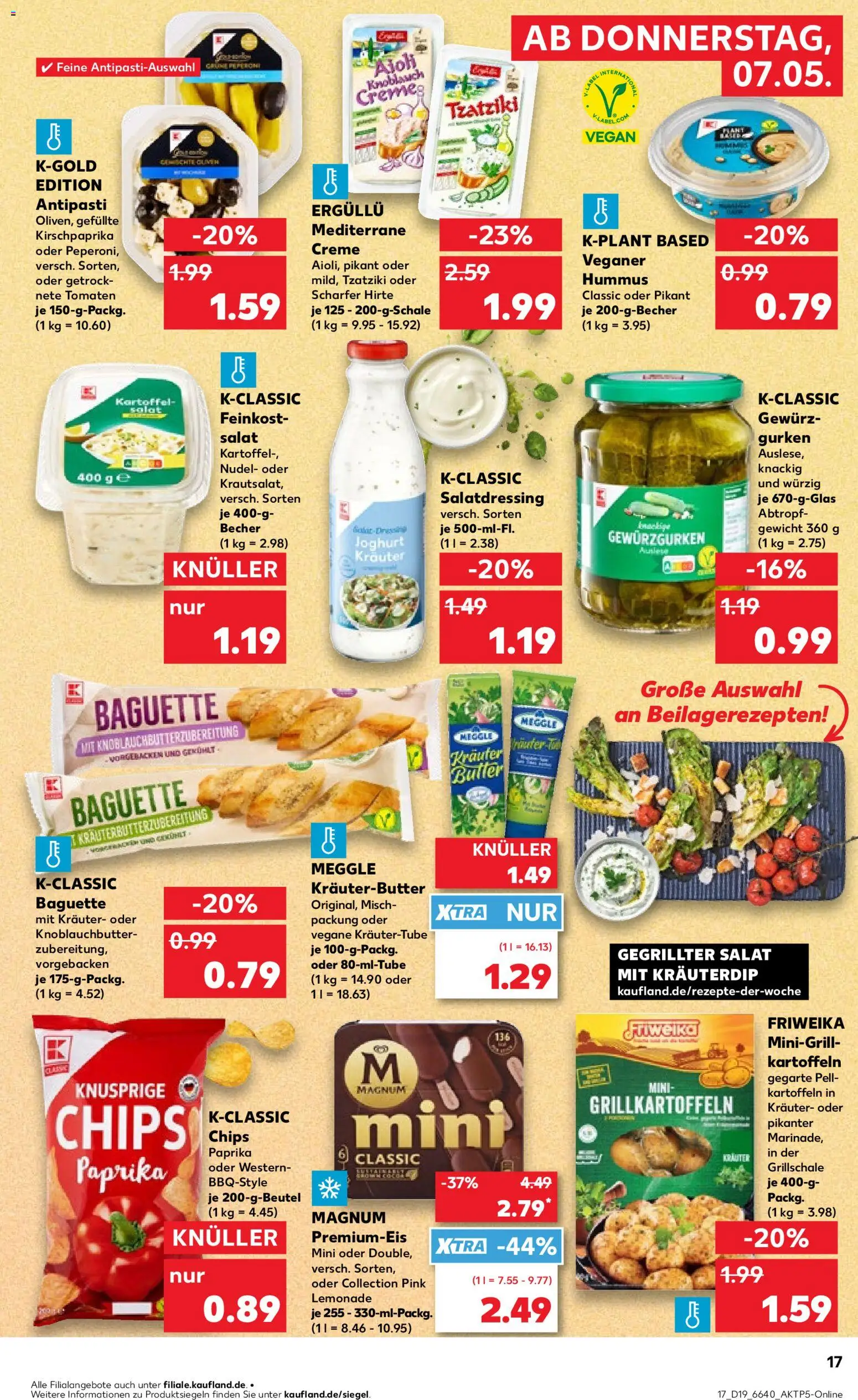 Kaufland Německo Black Friday od 07.05.2026 | Strana: 17 | Produkty: Vegan, Hummus, Paprika, Magnum