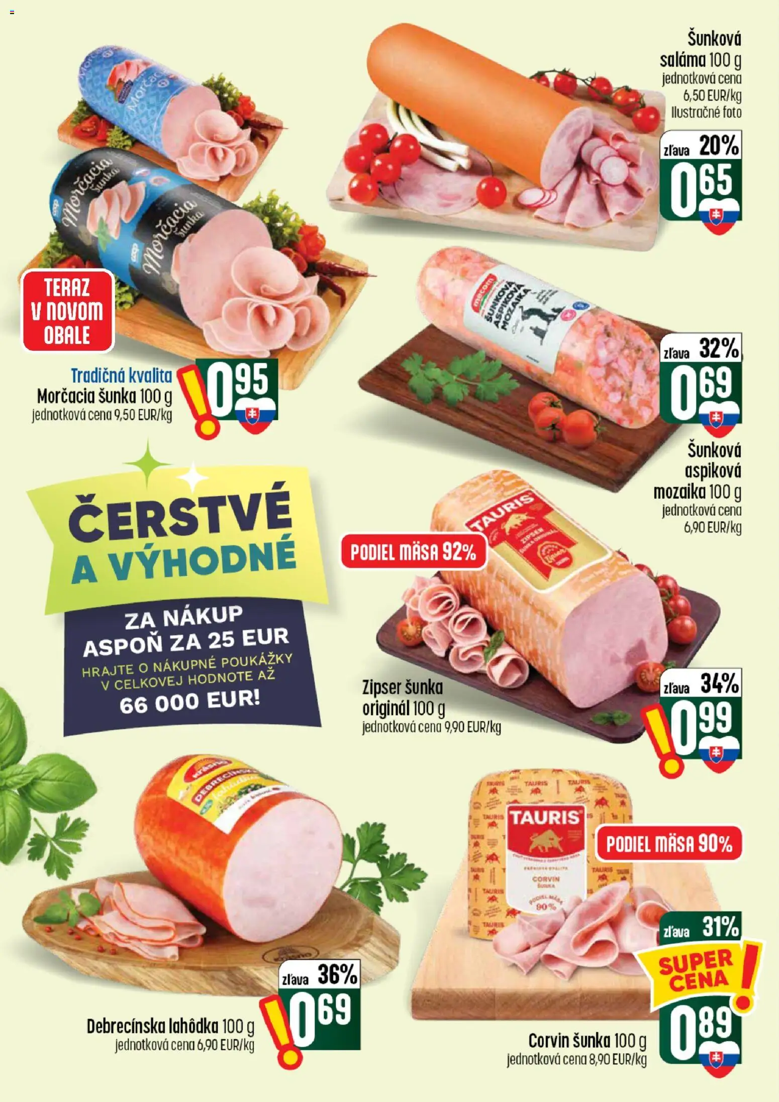Nové COOP Jednota akcie – leták je platný od 30.07.2026 | Strana: 10 | Produkty: Saláma, Šunka
