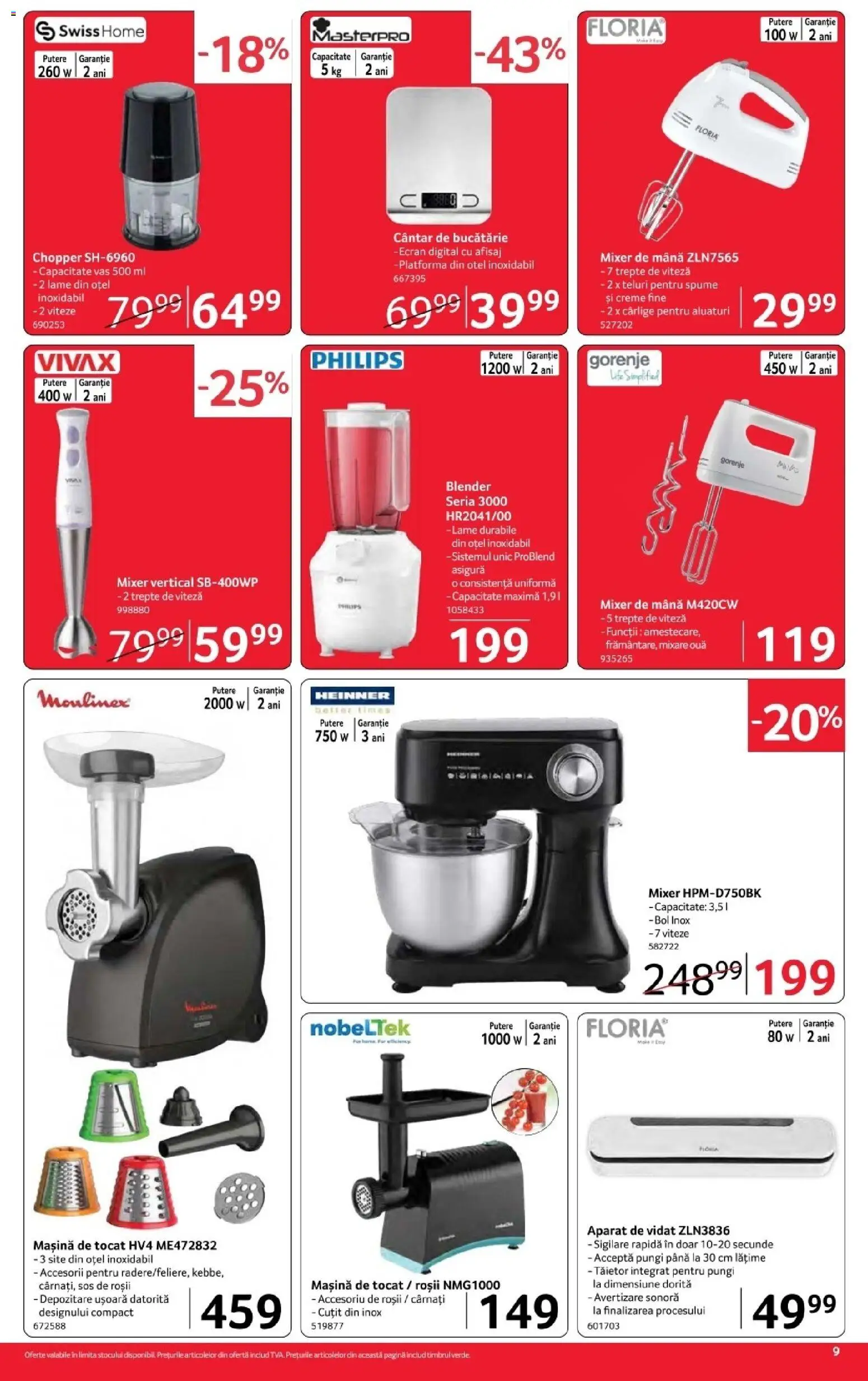 Noul catalog Selgros – valabil de la 16.10.2026 | Pagină: 9 | Produse: Philips, Blender, Bol, Sos de roșii
