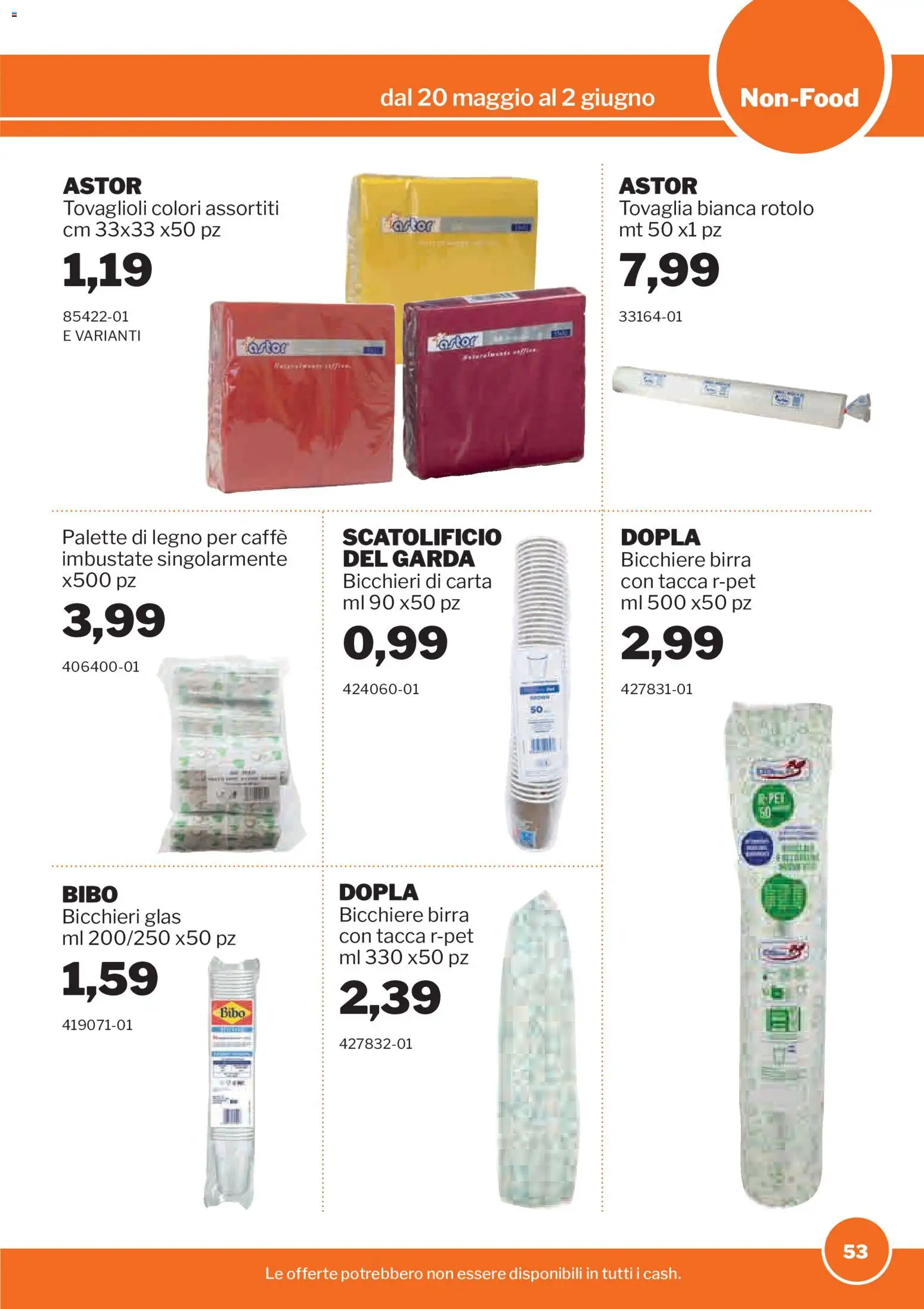 Volantino Sogegross del 20.05.2026 | Pagina: 53 | Prodotti: Caffè, Birra, Tovaglia