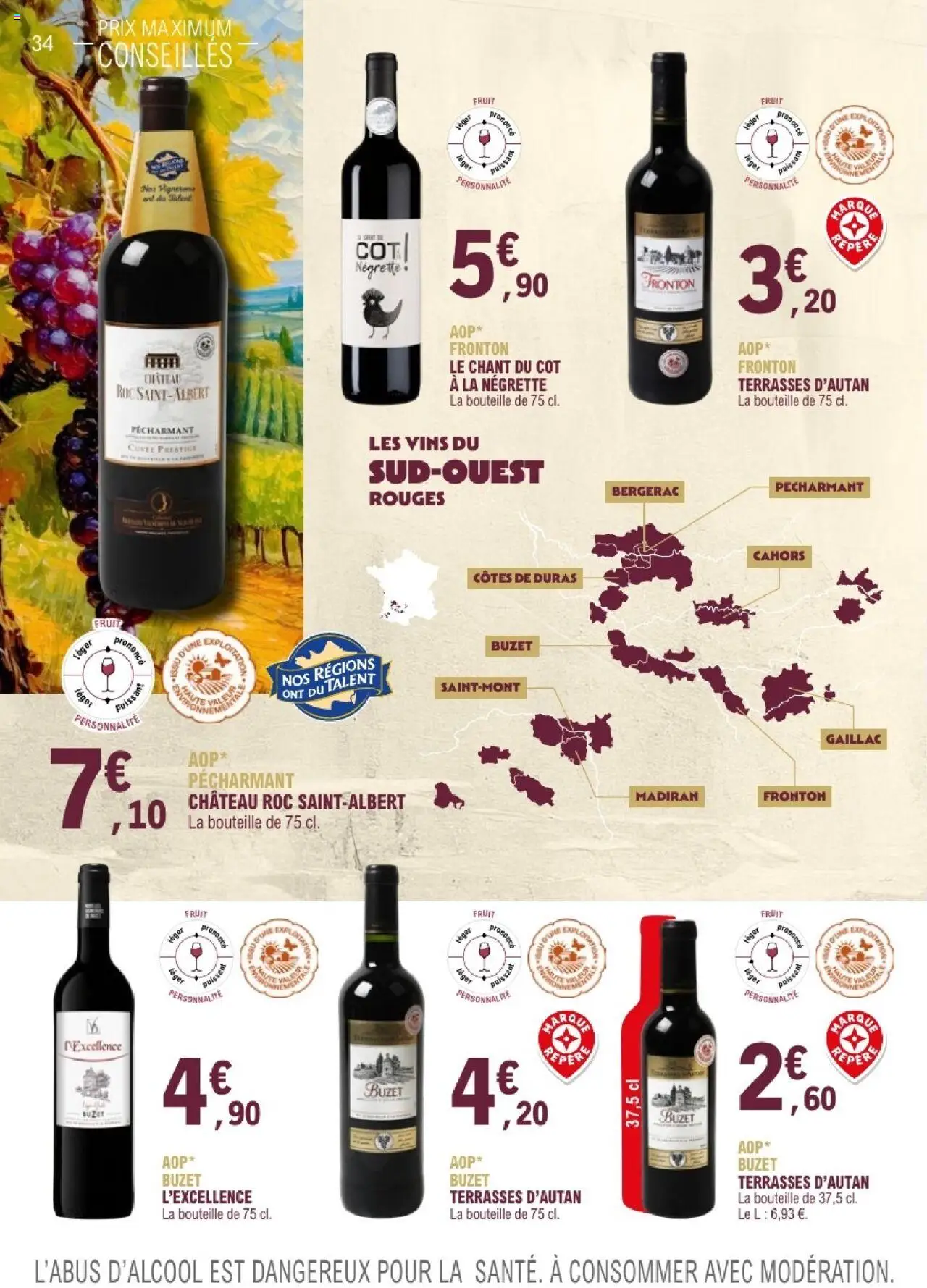 {H1} | Page: 34 | Produits: Cahors, Bouteille