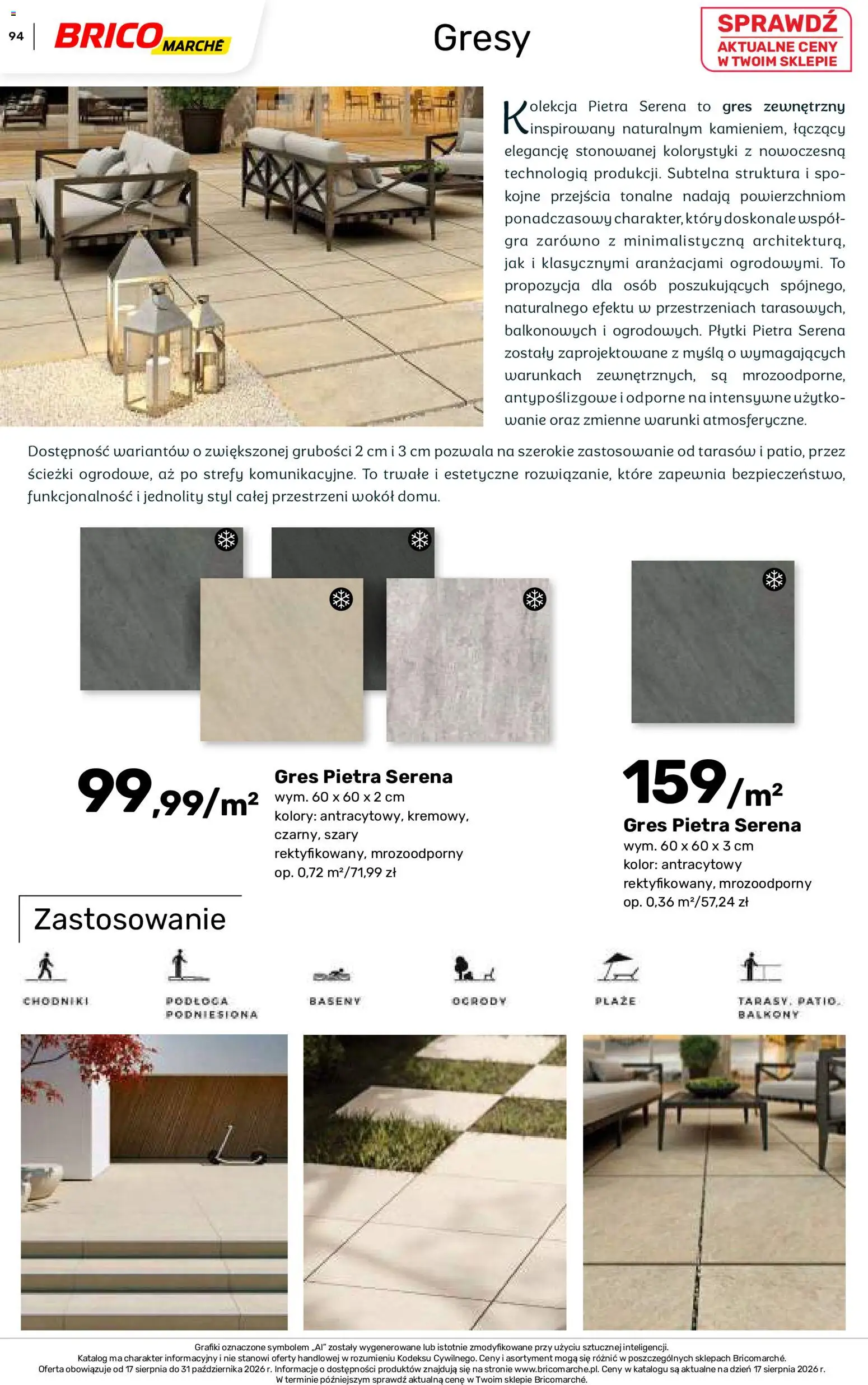 Brico Marché gazetka - Jesienne Inspiracje od 17.08.2026 | Strona: 94 | Produkty: Gra, Płytki