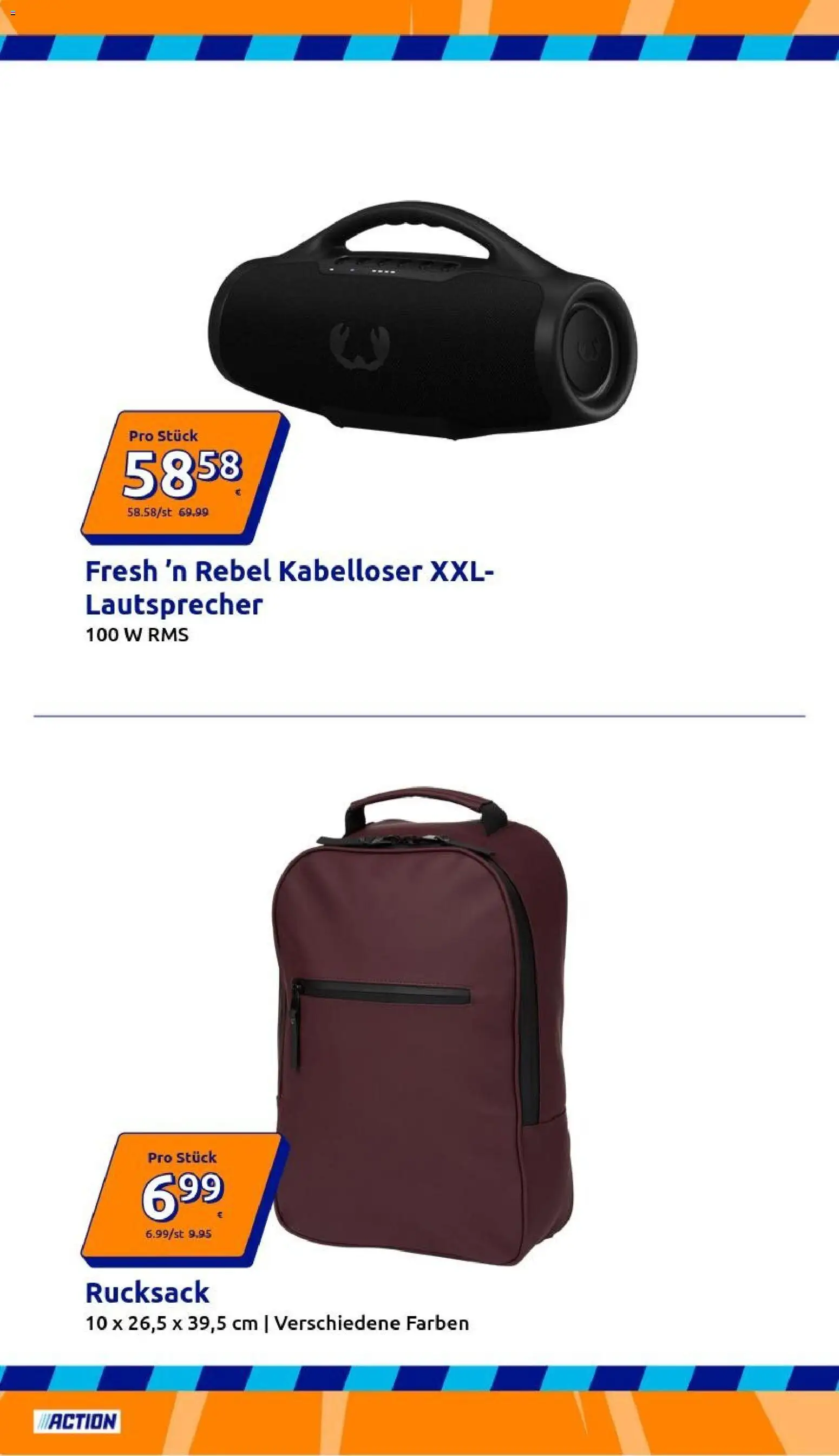 Action Flugblatt gültig ab 27.05.2026 | Seite: 20 | Produkte: Rucksack, Lautsprecher