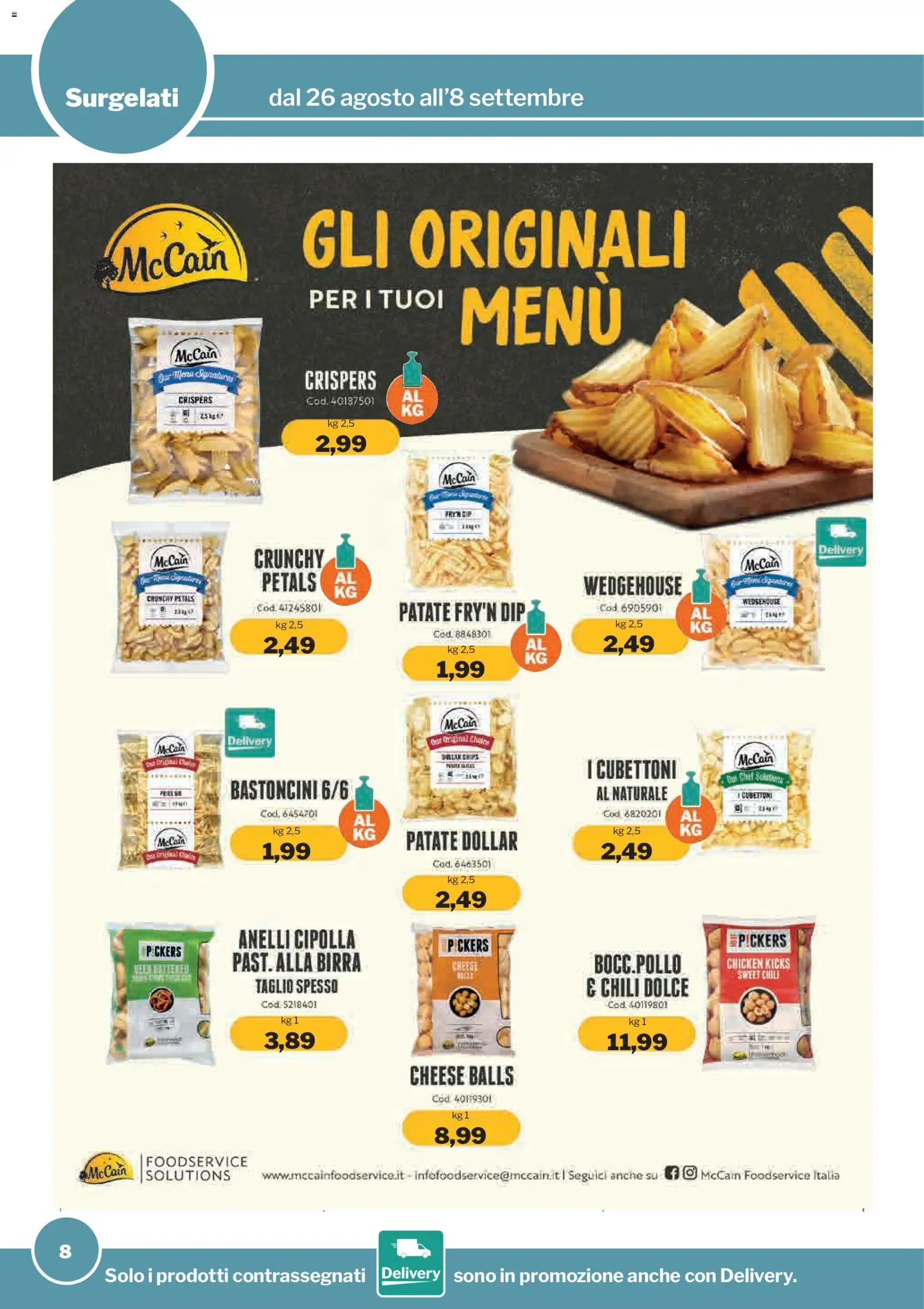 Volantino Sogegross del 26/08/2026 | Pagina: 8 | Prodotti: Birra, Patate, Taglio, Cipolla