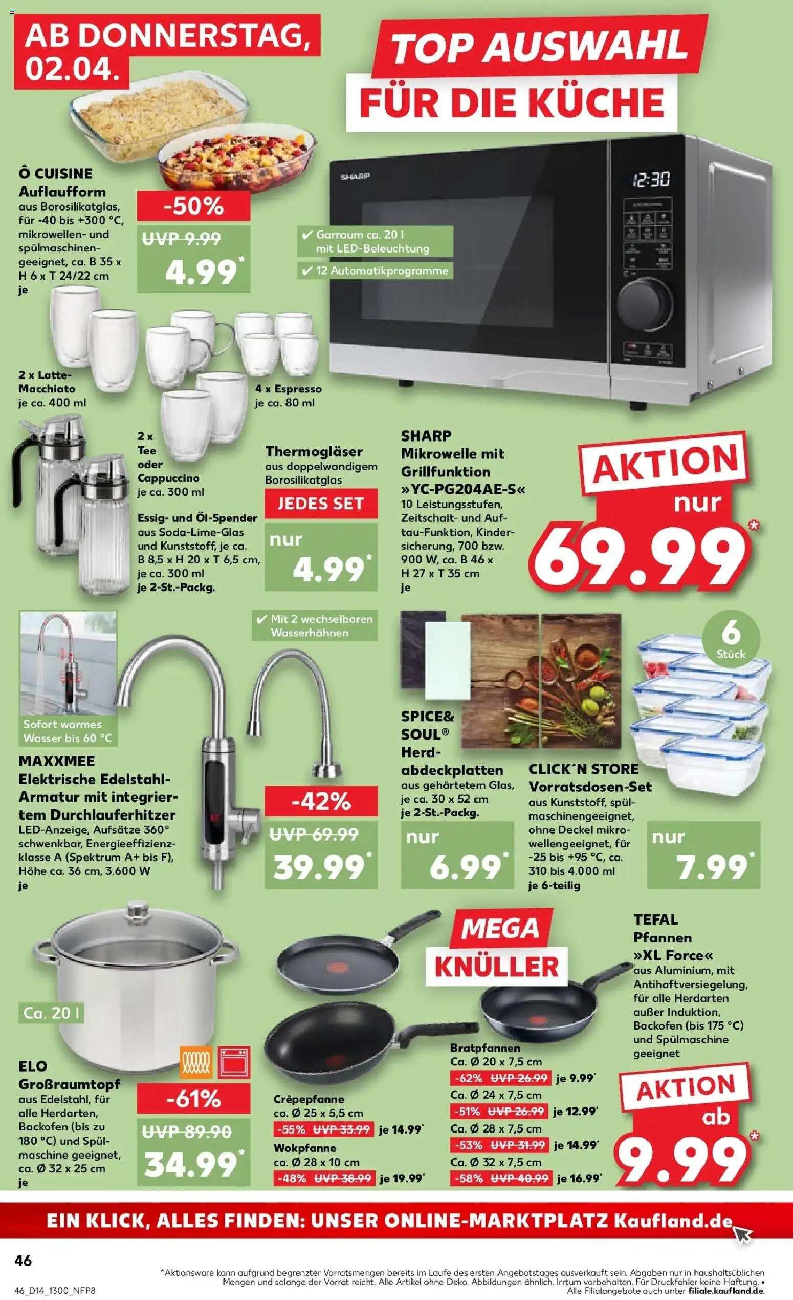 Kaufland Prospekt Bergkamen	 – gültig ab 02.04.2026 | Seite: 46 | Produkte: Essig, Küche, Armatur, Tee