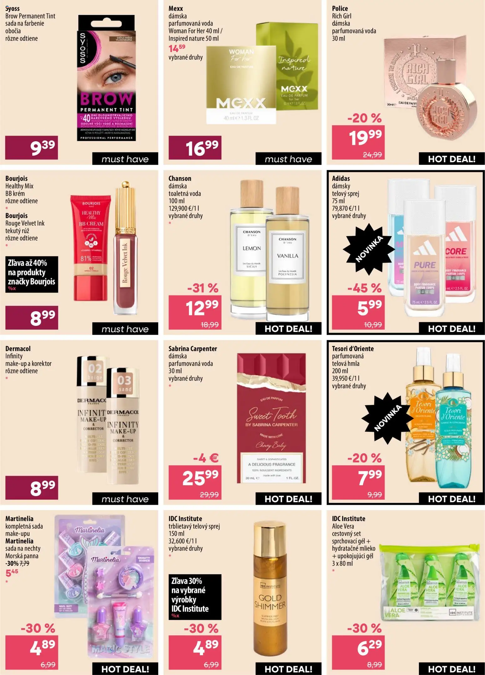 Nové 101 drogerie akcie – leták je platný od 05.08.2026 | Strana: 3 | Produkty: Police, Mlieko, Toaletná voda, Krém