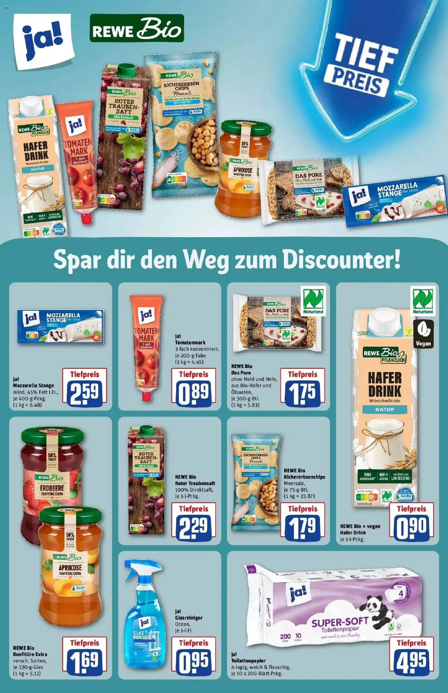 Rewe Prospekt Pegnitz	 – gültig ab 20.04.2026 | Seite: 25 | Produkte: Mehl, Trauben, Mozzarella, Saft