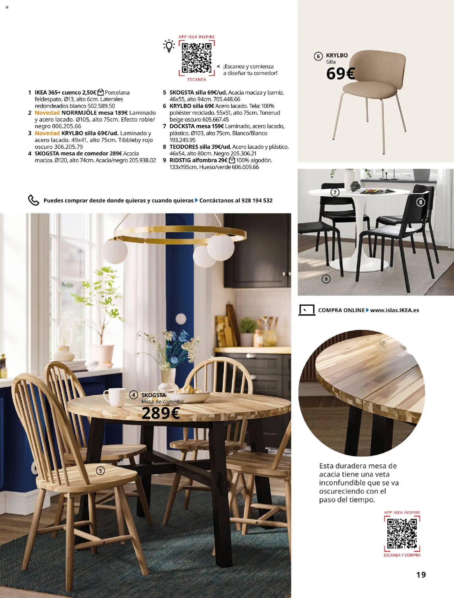 IKEA - Comedores │ válido desde el 01/09/2026 | Página: 19 | Productos: Mesa, Silla, Alfombra