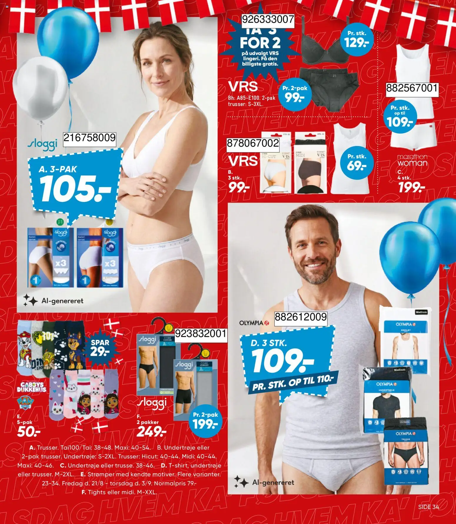 Bilka tilbudsavis – gyldig fra 21/08/2026 | Side: 38 | Produkter: Trusser, BH, Strømper, Tights