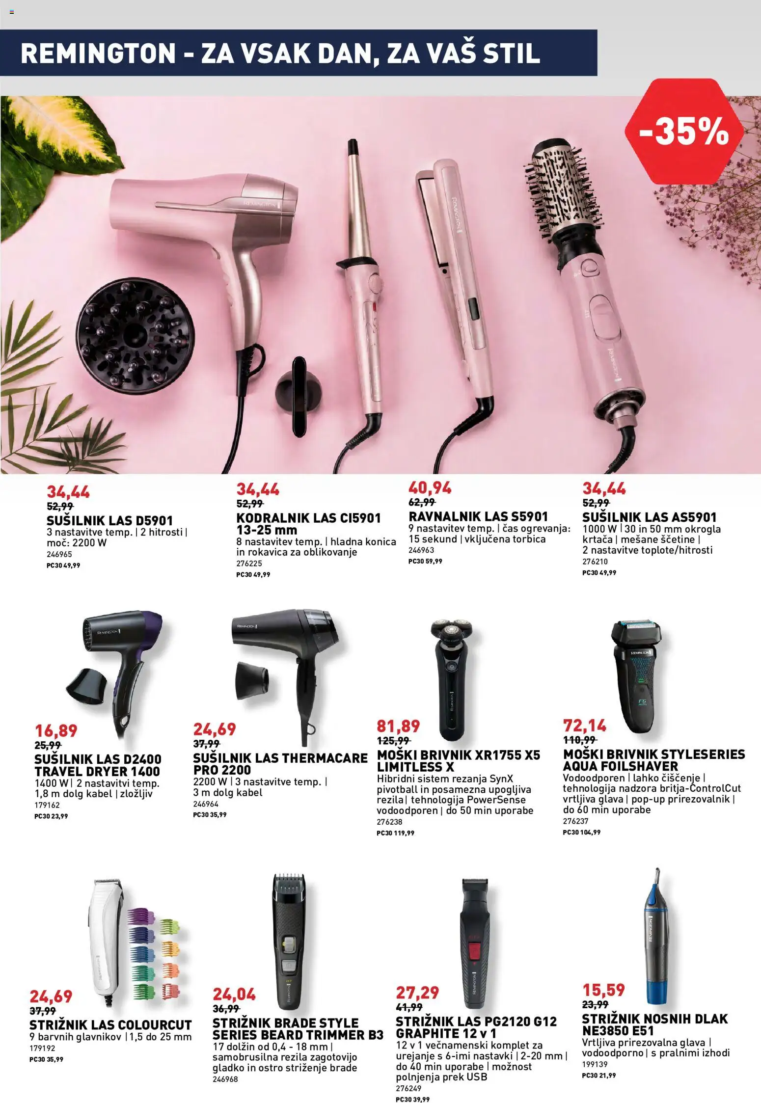 Novi Inpos katalog ponudbe – veljaven od 10.09.2026 | Stran: 15 | Izdelki: Moški brivnik, Usb, Ravnalnik las, Brivnik