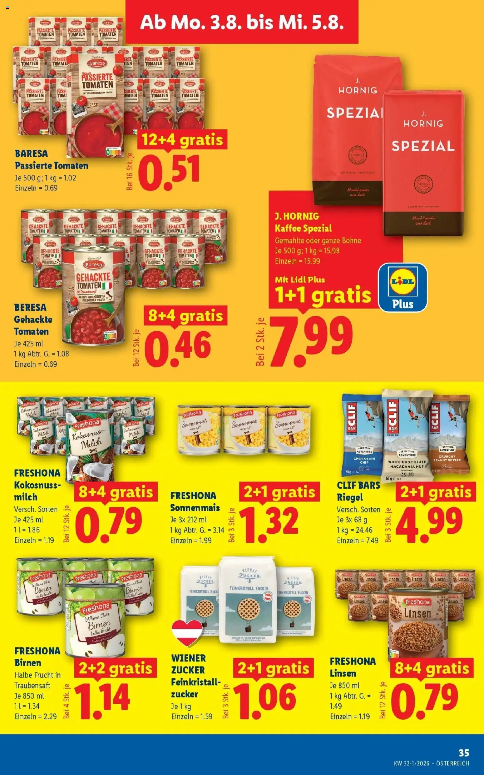 Lidl Flugblatt - Fohnsdorf, Neunkirchen, Graz gültig ab 30.07.2026 | Seite: 44 | Produkte: Zucker, Bohne, Butter, Tomaten