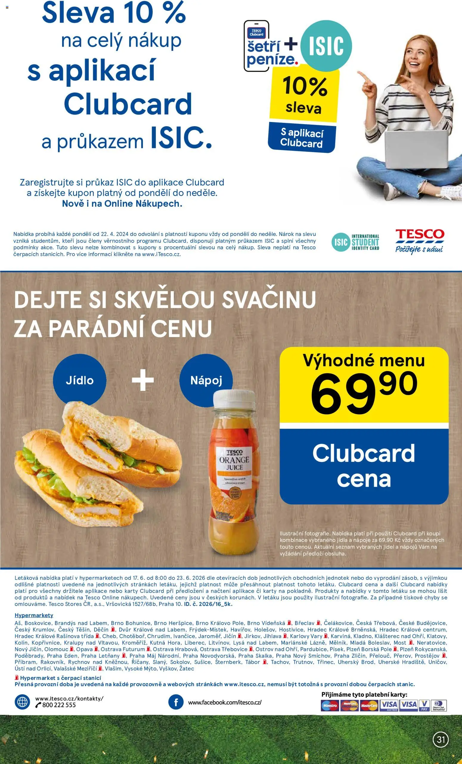 Tesco leták - Hypermarket od 17.06.2026 | Strana: 31 | Produkty: Mošt, Karty, Futurum