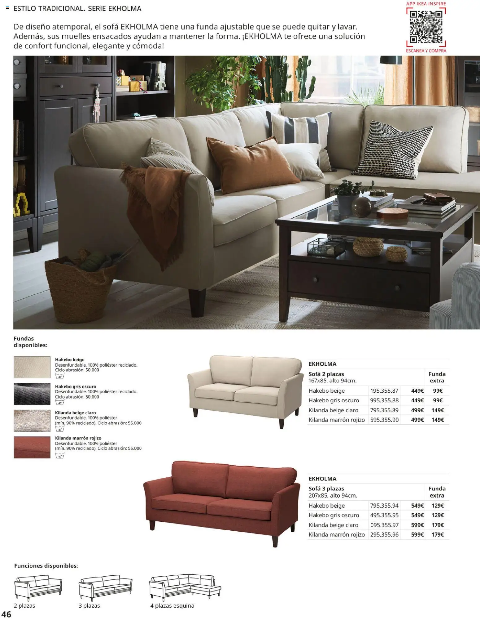 Catálogo IKEA Sofás │ válido desde el 07.05.2026 | Página: 46 | Productos: Té, Funda, Sofá