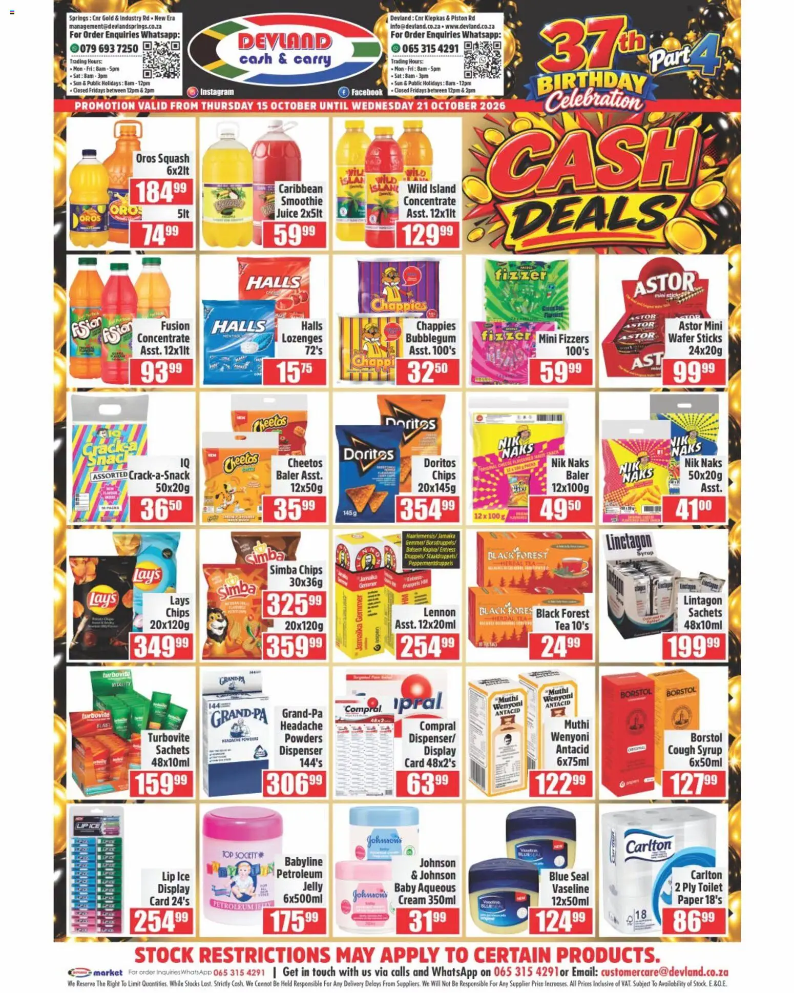 New Devland catalogue – valid from 15/10/2026 | Page: 3 | Products: Juice, Tea, Chips, Cream