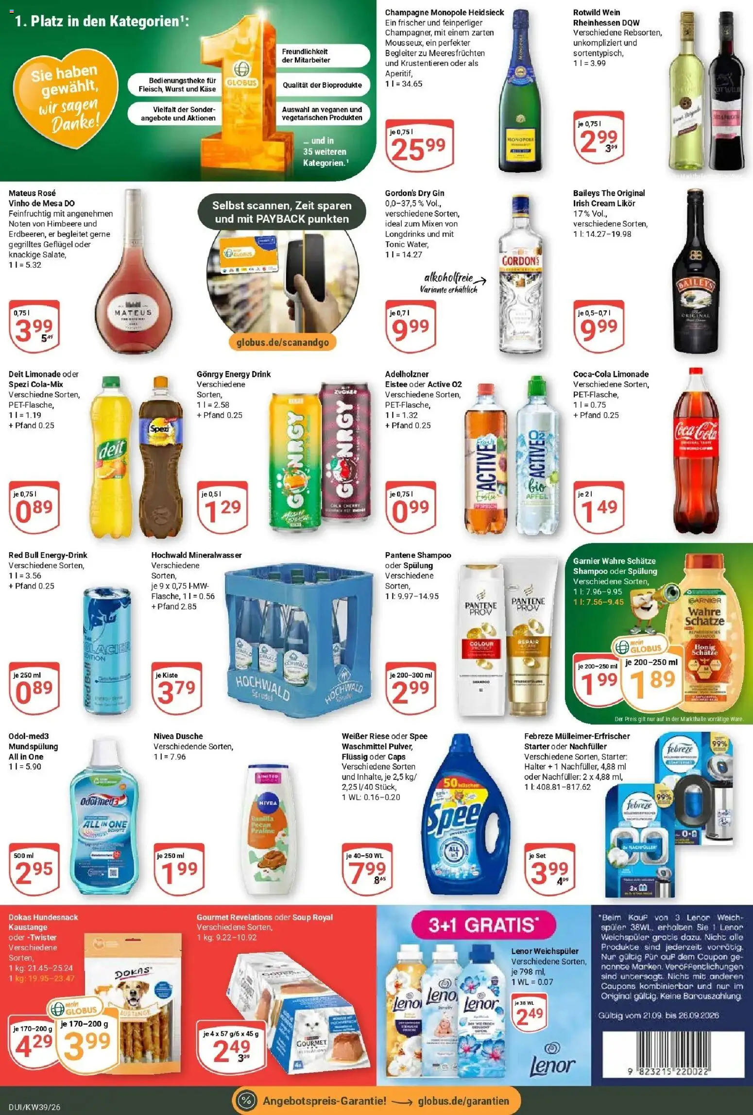 Globus Prospekt Duisburg (ab 21.09.2026) » Angebote online | Seite: 5 | Produkte: Likör, Zucker, Wurst, Himbeere