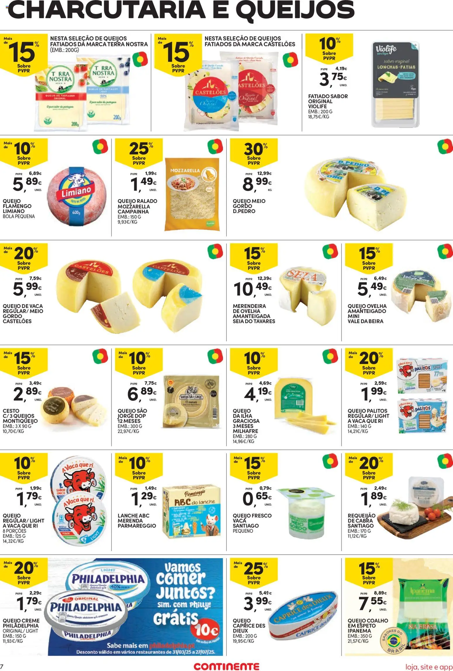 Continente Semanal Continente Bom Dia │ válido de 12.05.2026 | Página: 7 | Produtos: Cream cheese, Queijo, Requeijão, Creme