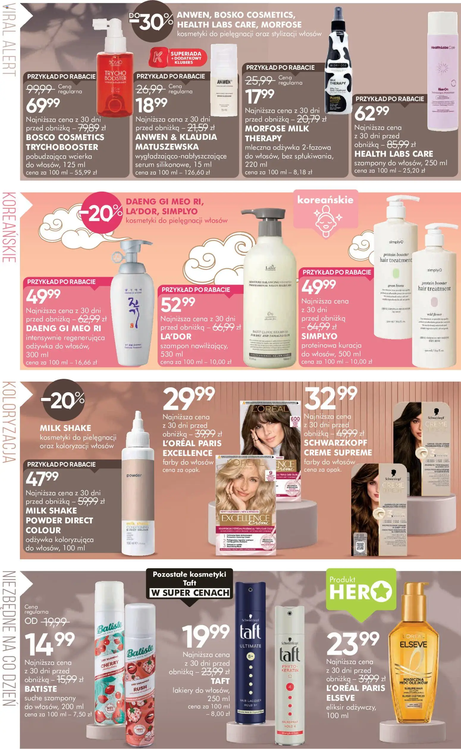 Super-pharm gazetka od 05.09.2026 | Strona: 4 | Produkty: Farby do włosów, Kosmetyki, Szampon, Odżywka