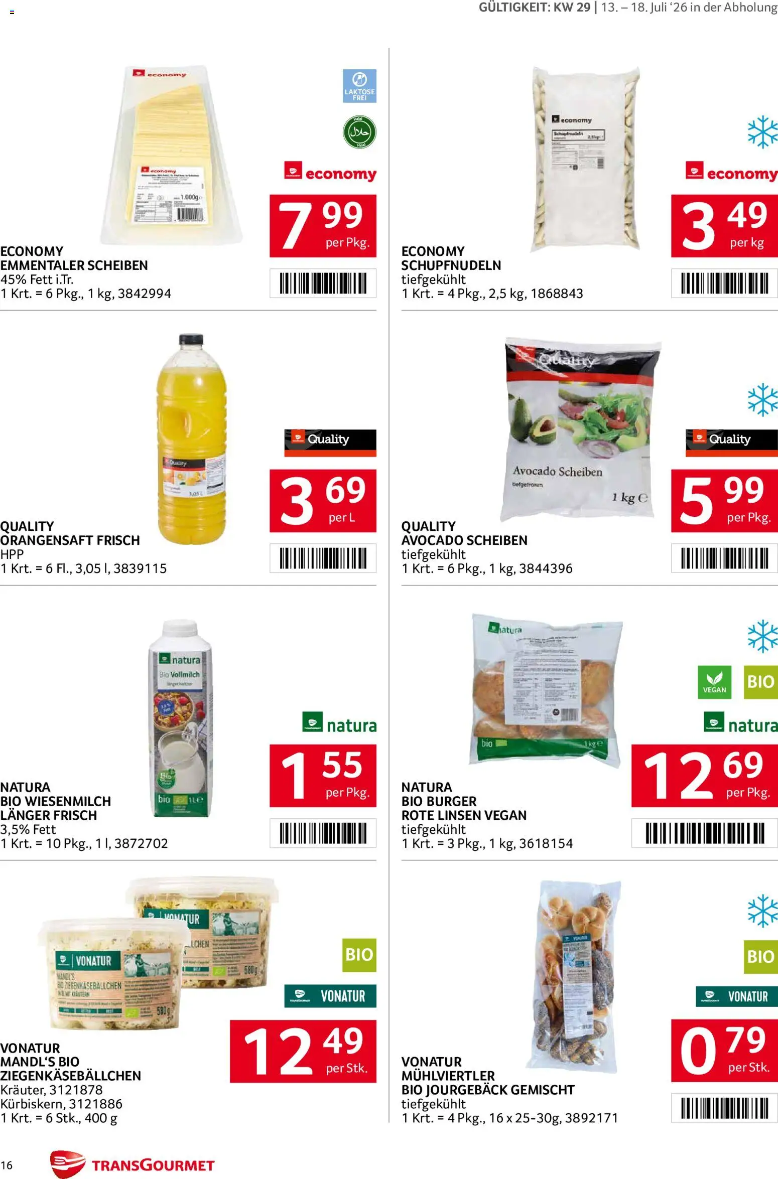 Transgourmet Flugblatt gültig ab 13.07.2026 | Seite: 16 | Produkte: Avocado