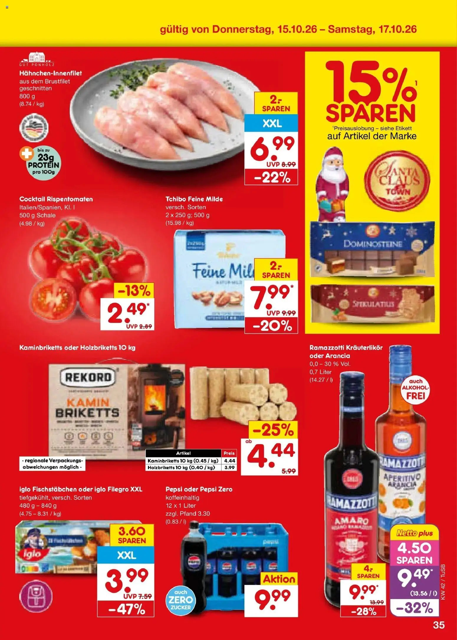 Netto Marken-Discount Prospekt Sindelfingen (ab 12.10.2026) » Angebote | Seite: 49 | Produkte: Iglo, Alkohol, Zucker, Ramazzotti