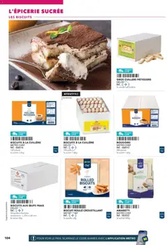METRO - Prévisualisation de METRO - Guide Italie valide à partir de 28/05/2026 | Page: 104 | Produits: Biscuits à la cuillère, Œufs, Livre, Biscuits
