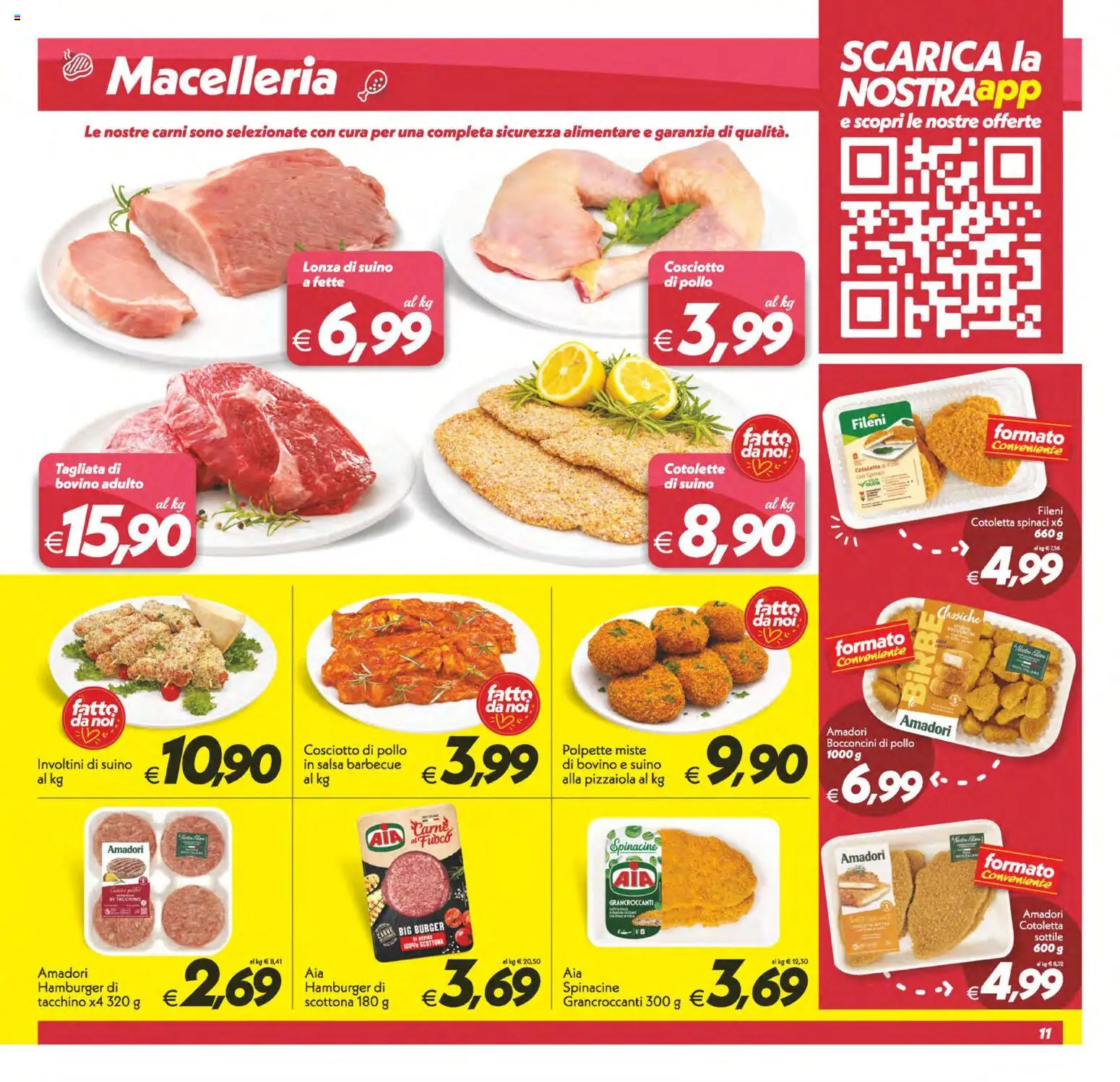 Volantino SuperConveniente del 28.04.2026 | Pagina: 11 | Prodotti: Bovino, Pollo, Tacchino, Salsa barbecue