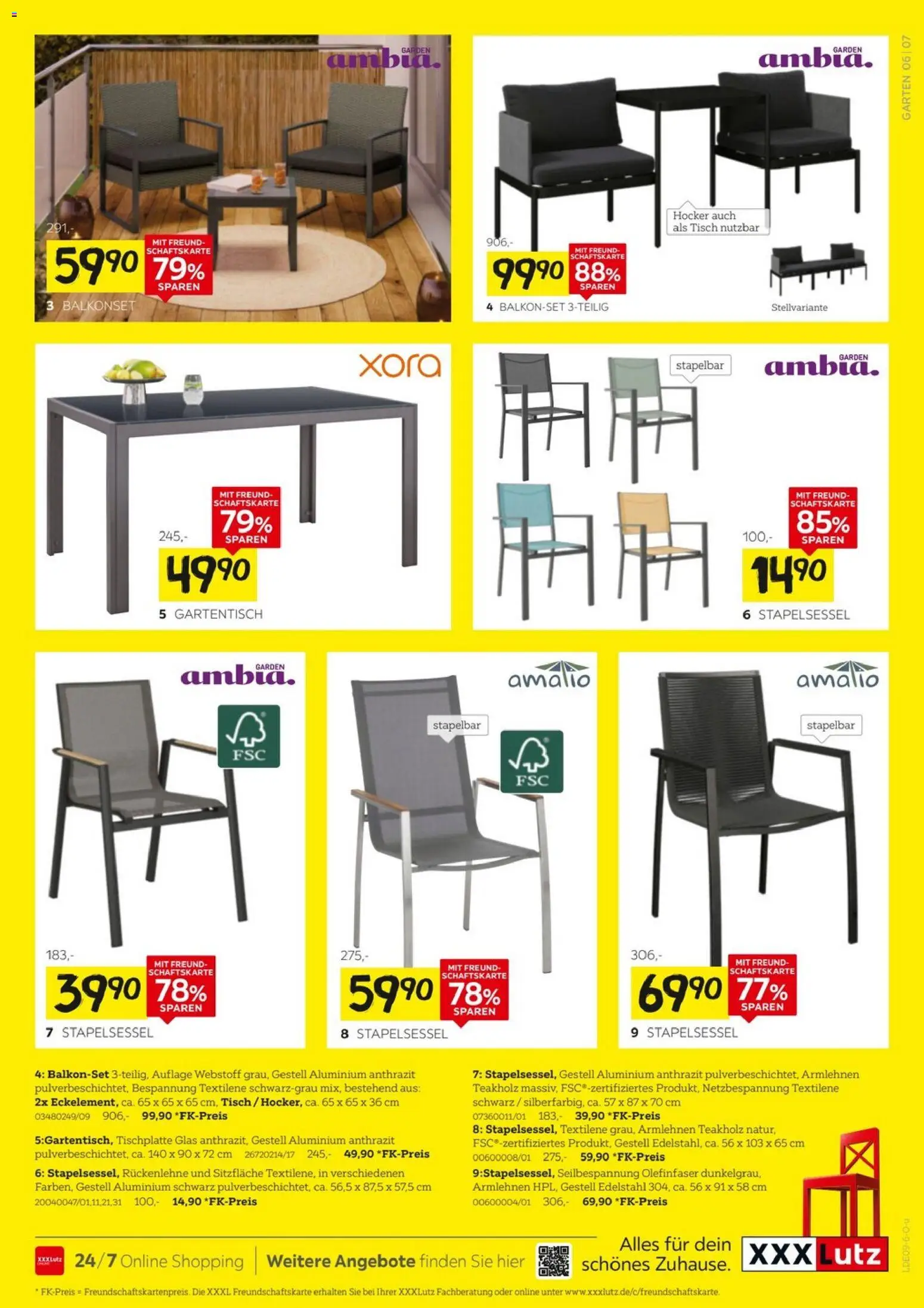XXXLutz Gartenmöbelabverkauf – gültig ab 12.09.2026 | Seite: 7 | Produkte: Hocker, Tisch