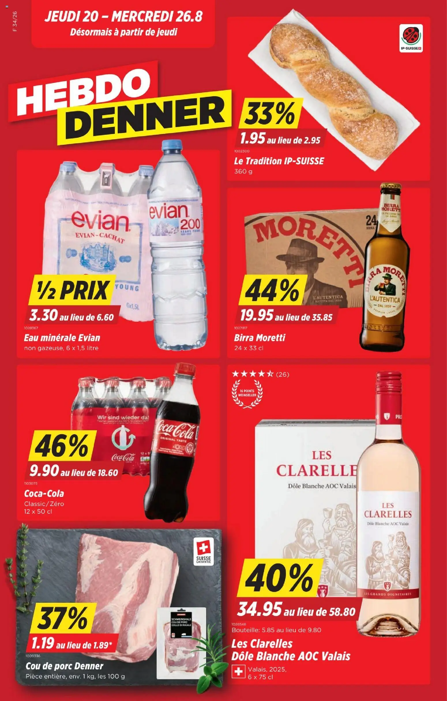 Denner aktionen FR – gültig ab 20.08.2026 | Seite: 1 | Produkte: Coca Cola