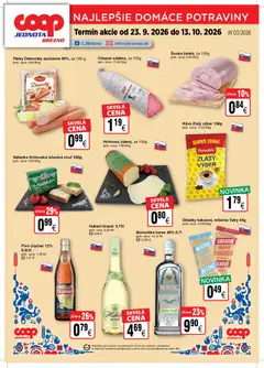 COOP Jednota leták platný od 23.09.2026