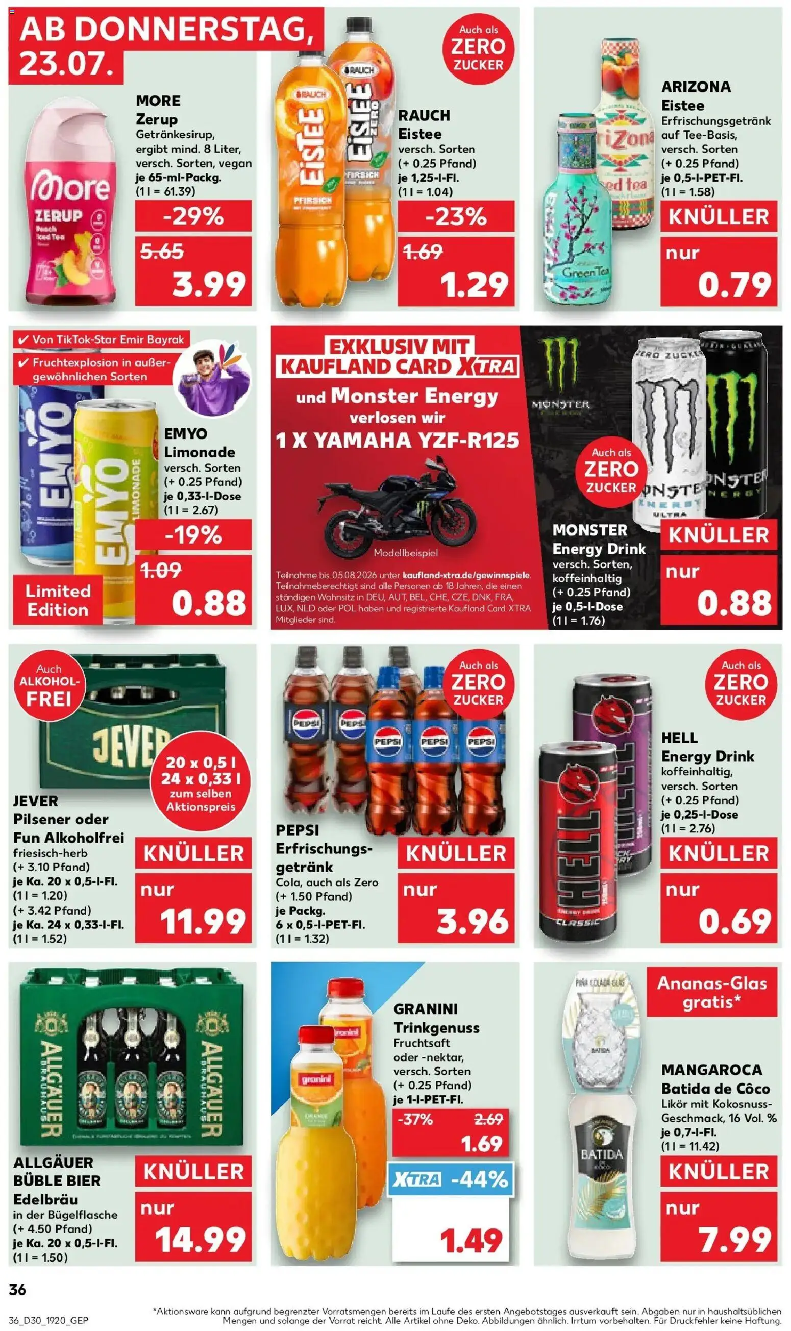 Kaufland Prospekt Ingelheim Am Rhein – gültig ab 23.07.2026 | Seite: 36 | Produkte: Energy, Jever, Pfirsich, Pepsi