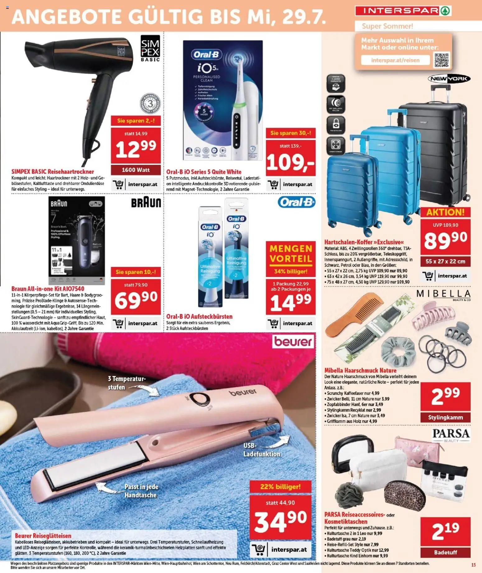 Interspar Flugblatt - Burgenland Sued gültig ab 09.07.2026 | Seite: 16 | Produkte: Handtasche, USB, Haartrockner