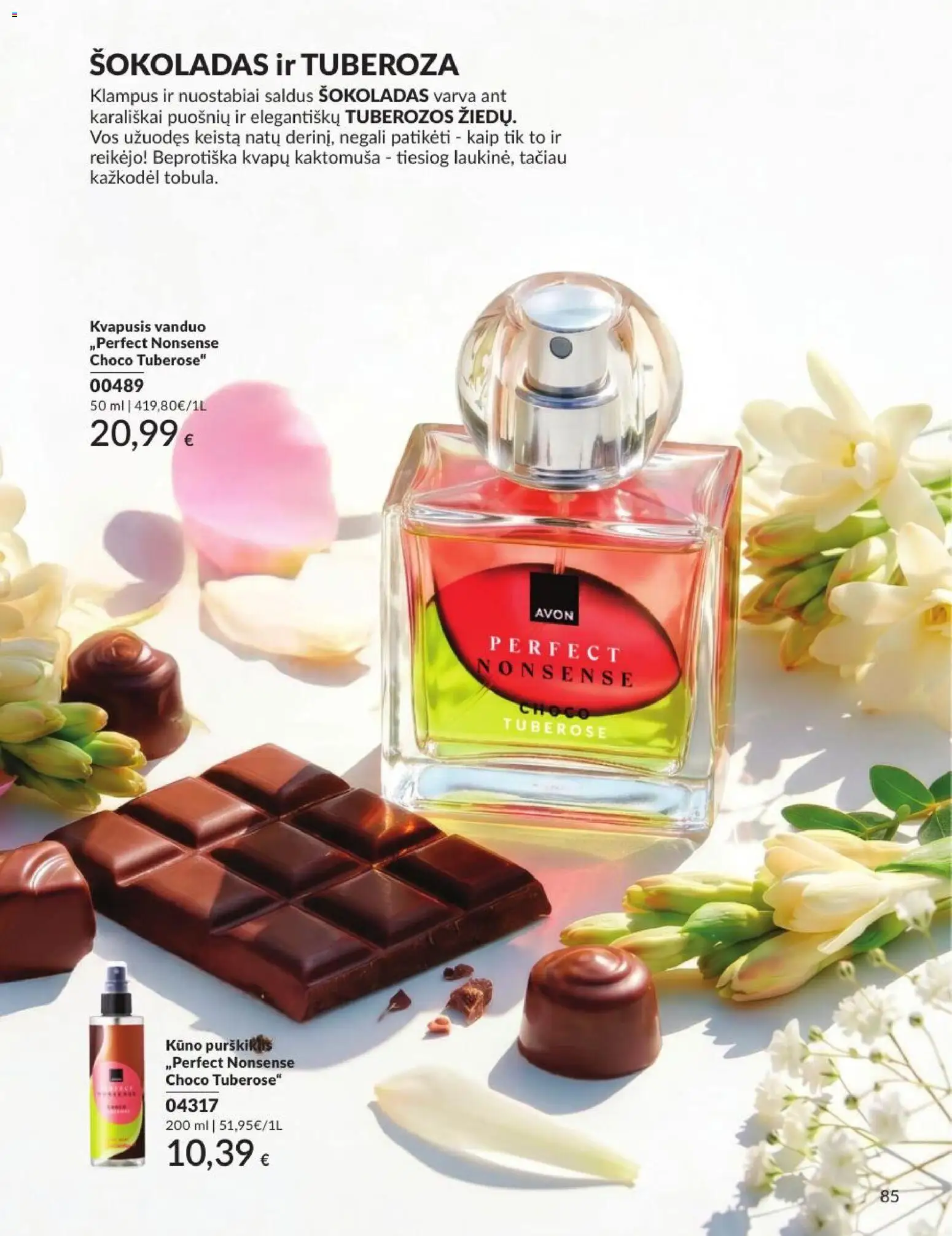 AVON akcijos nuo 2026.09.01 | Puslapis: 85 | Prekių: Kvapusis vanduo, Vanduo, Šokoladas
