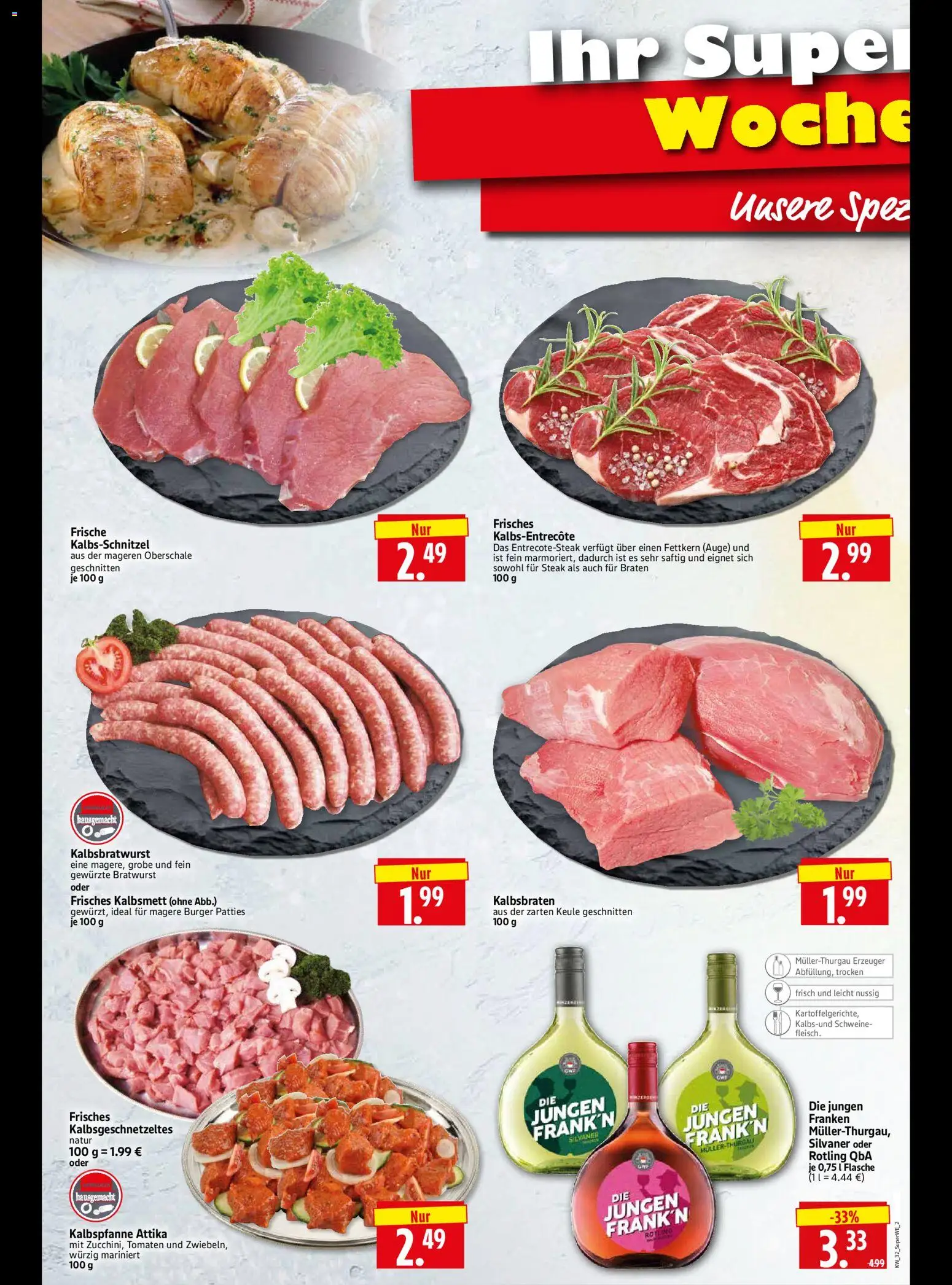 HERKULES Sonderbeilage – gültig ab 06.08.2026 | Seite: 2 | Produkte: Bratwurst, Burger, Tomaten, Steak