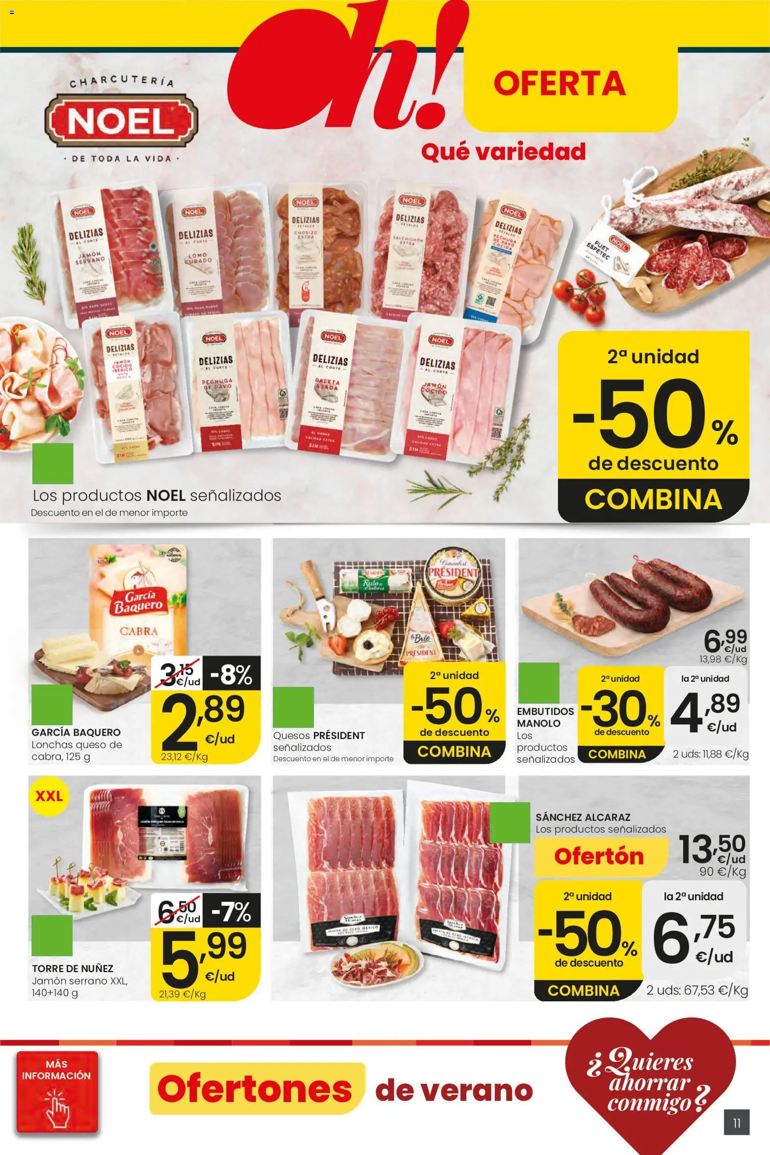 Eroski Ofertones de verano │ válido desde el 28.05.2026 | Página: 11 | Productos: Jamón serrano, Jamón, Jamón cocido, Νυχτικό