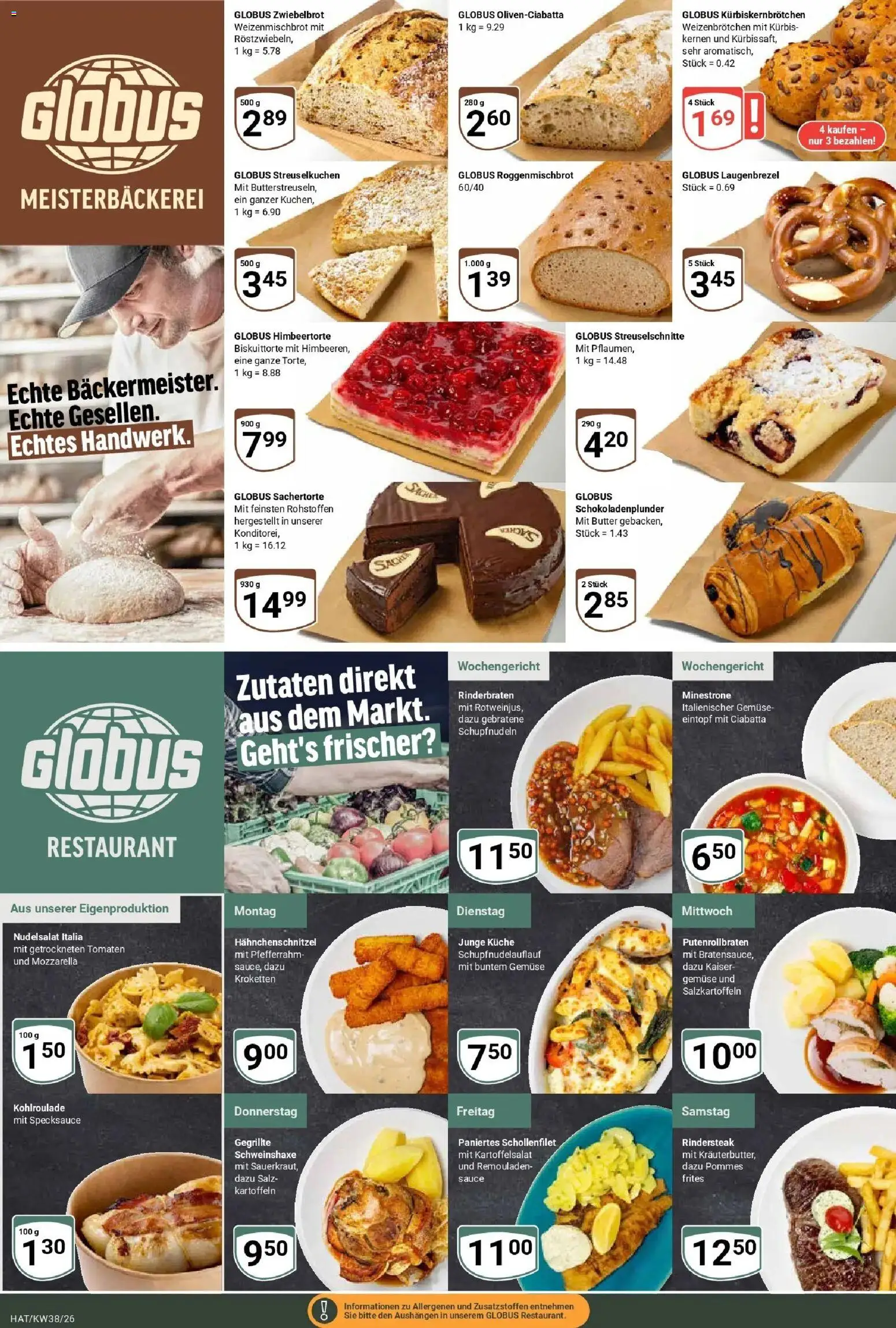 Globus Prospekt Hattersheim (ab 14.09.2026) » Angebote online | Seite: 6 | Produkte: Rinderbraten, Pommes, Küche, Kürbis