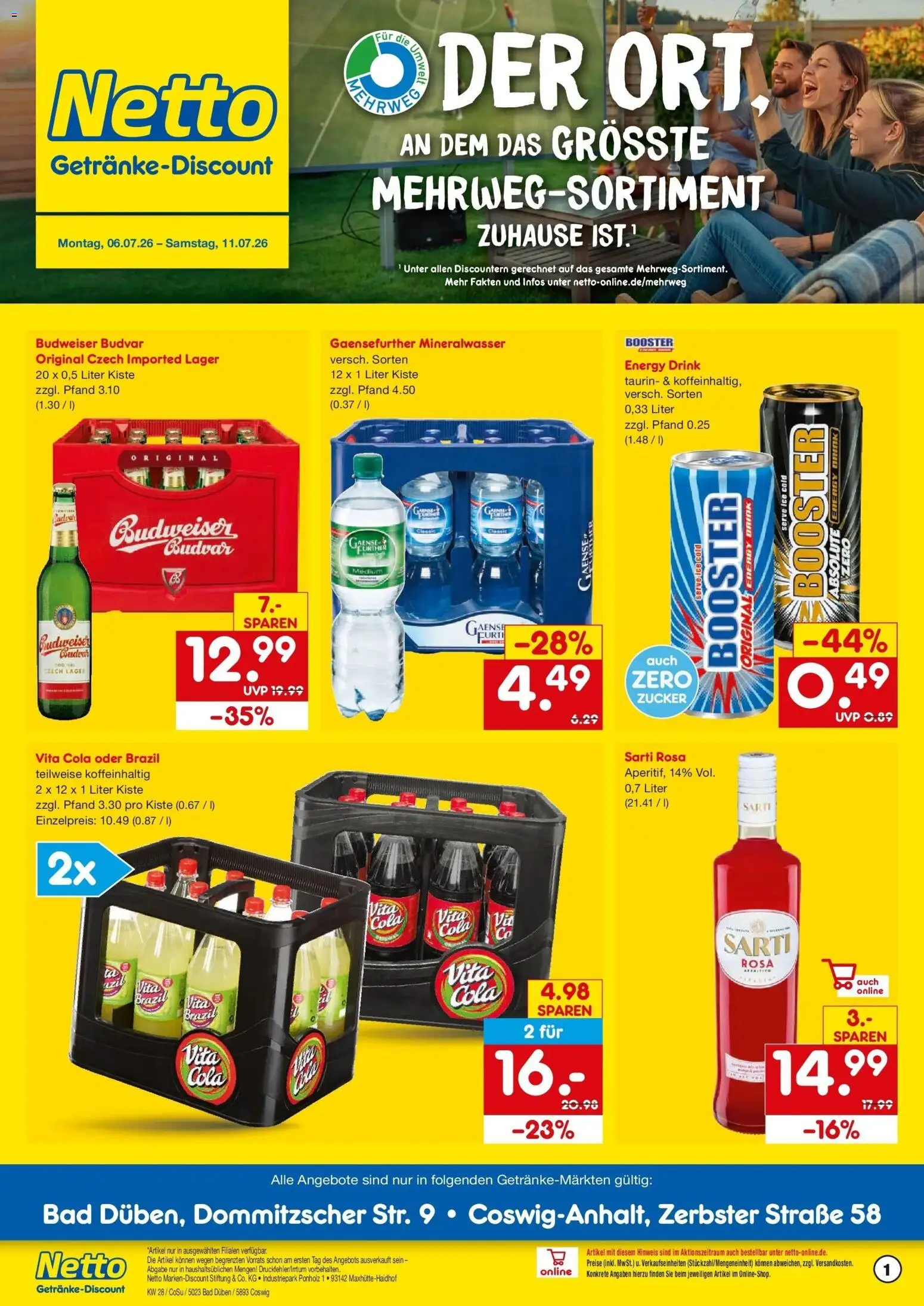Netto Marken-Discount - Netto: Getränkeangebote – gültig ab 05.07.2026 | Seite: 1