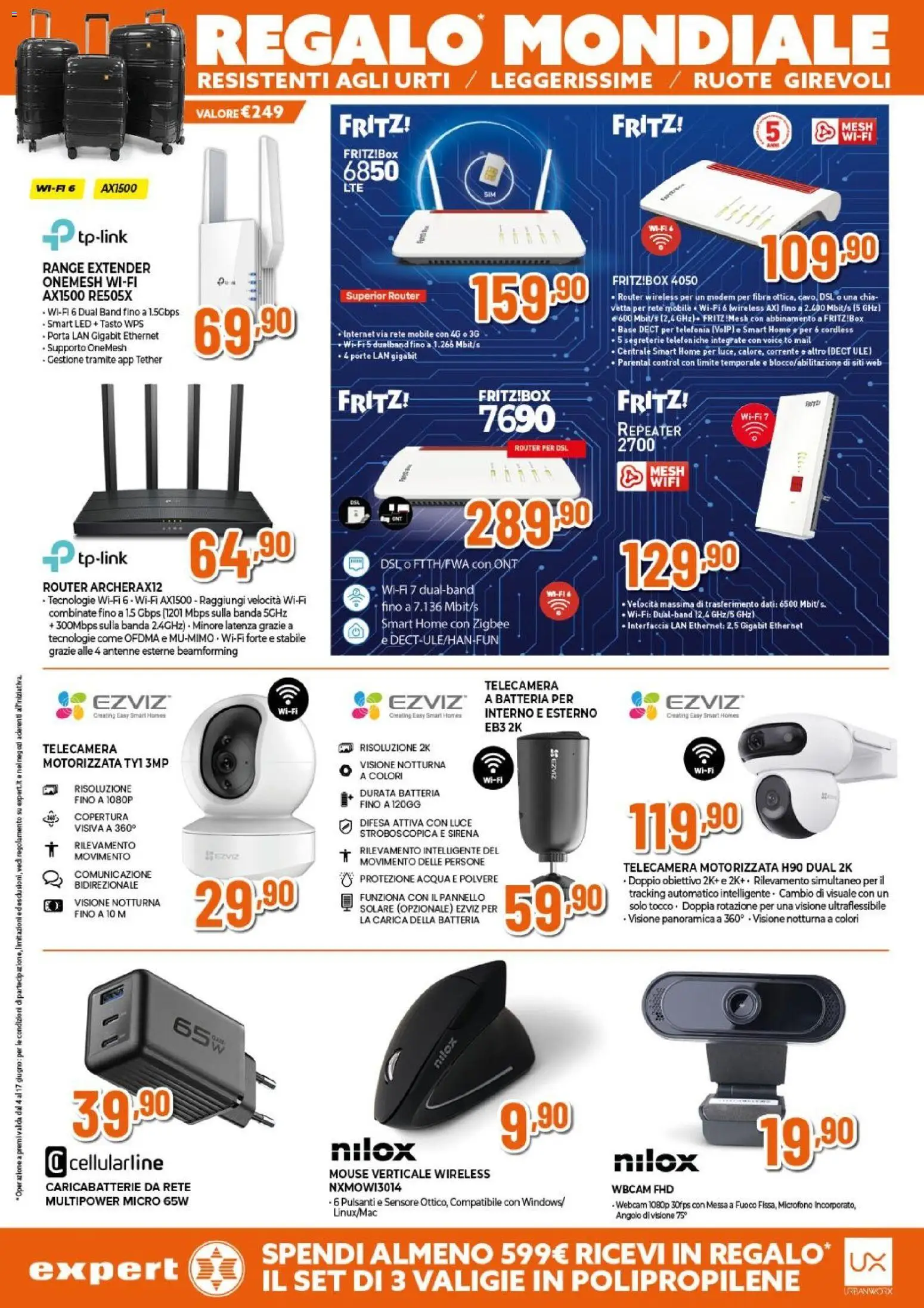 Volantino Expert del 04.06.2026 | Pagina: 21 | Prodotti: Router, Range extender, Acqua, Batteria