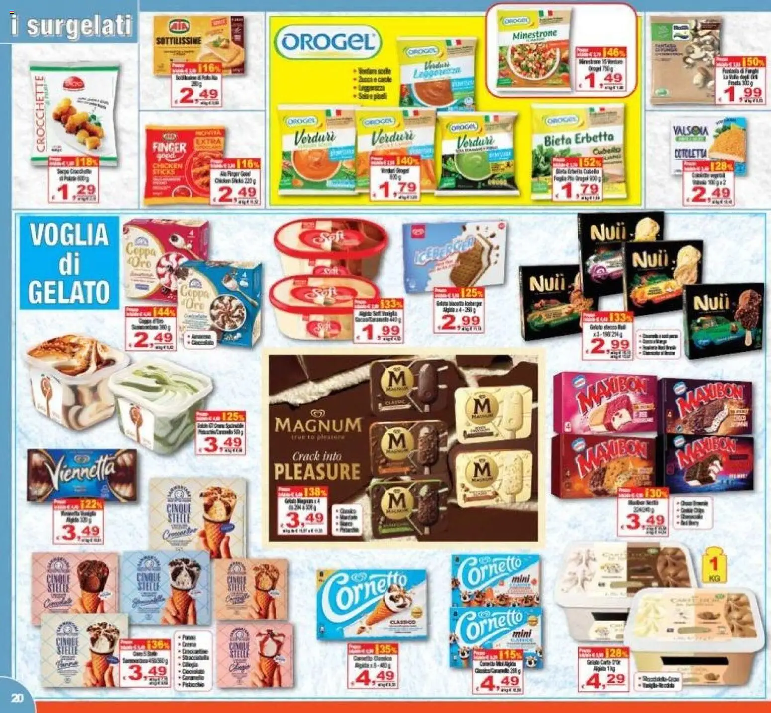 Volantino CTS del 14/10/2026 | Pagina: 20 | Prodotti: Minestrone, Magnum, Gelato, Funghi