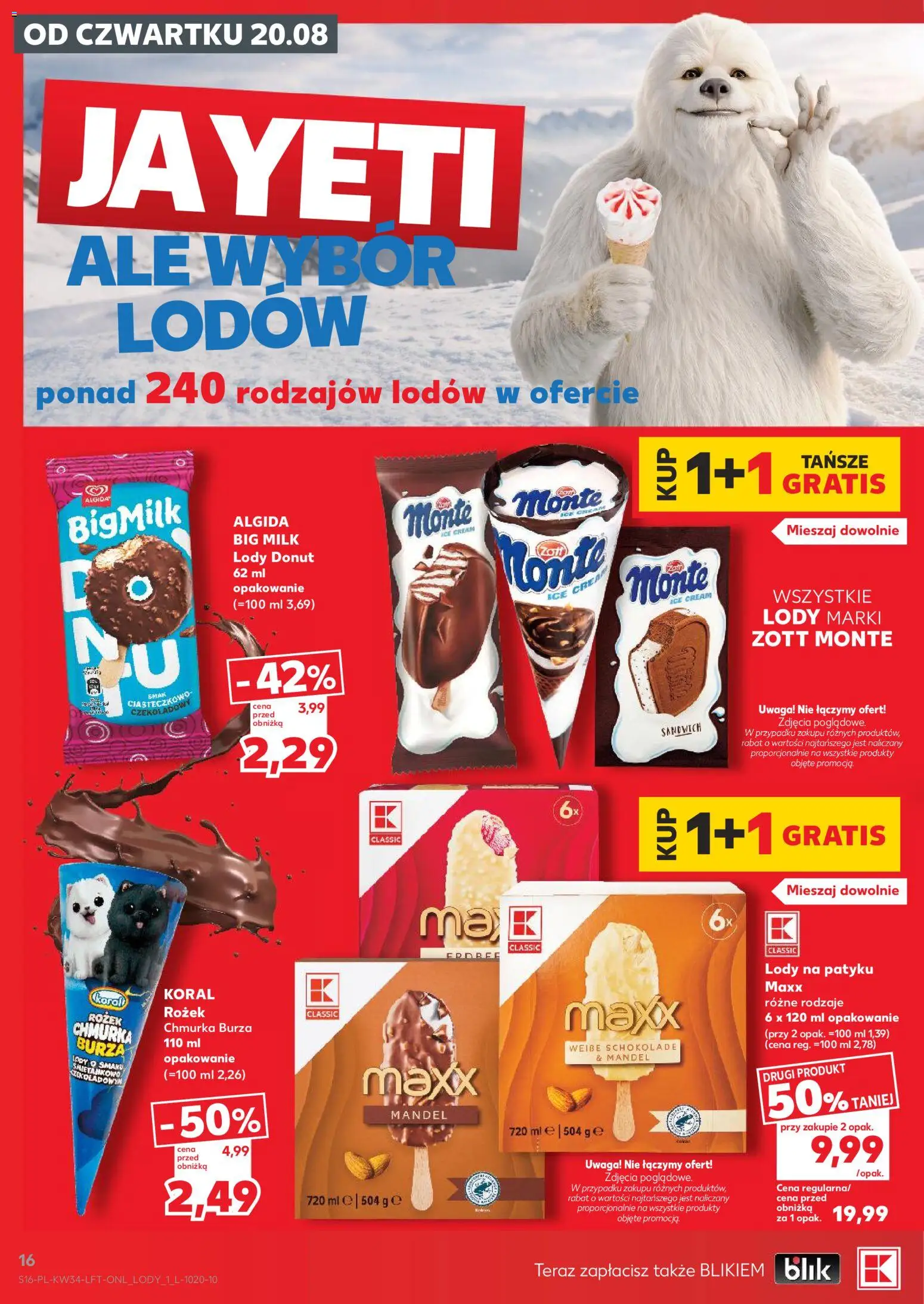 Kaufland Polsko leták - Mocny start od 20.08.2026 | Strana: 16 | Produkty: Donut