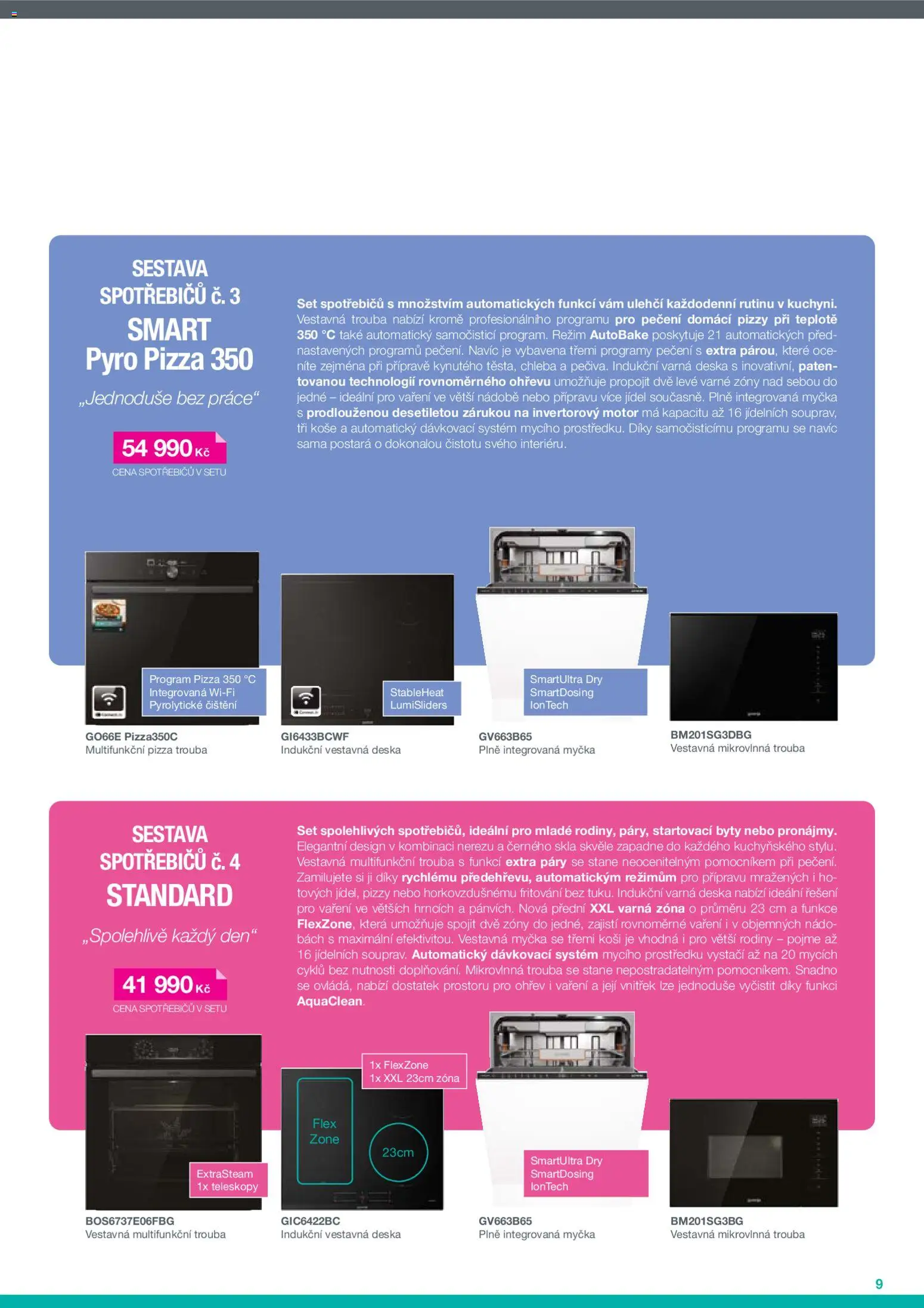 Möbelix leták - Gorenje od 01.01.2026 | Strana: 9 | Produkty: Pizza, Myčka, Trouba, Varná deska
