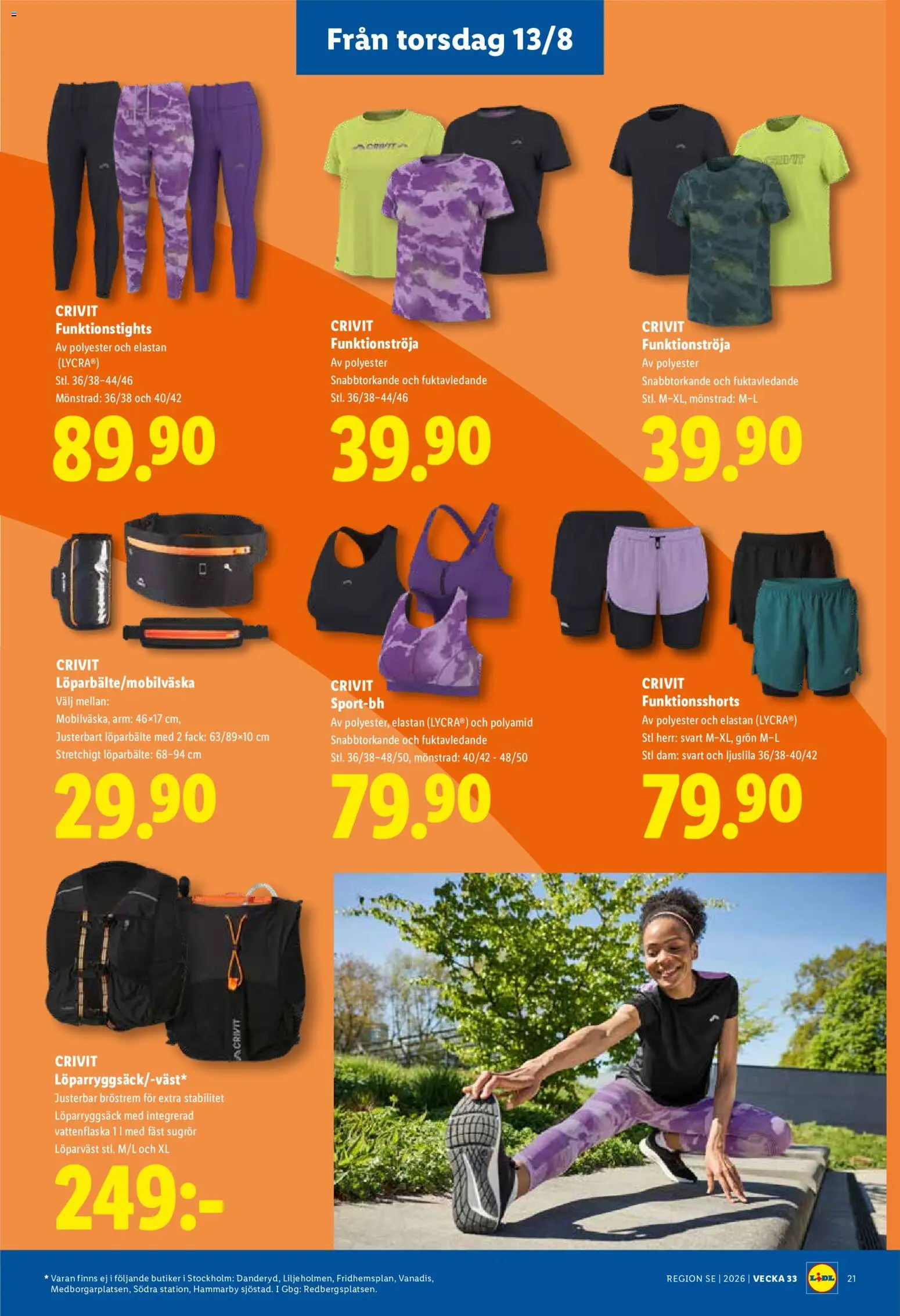 Lidl reklamblad aktuell från 10/08/2026 | Sida: 24 | Produkter: Vattenflaska, T-shirt, Shorts, Tights