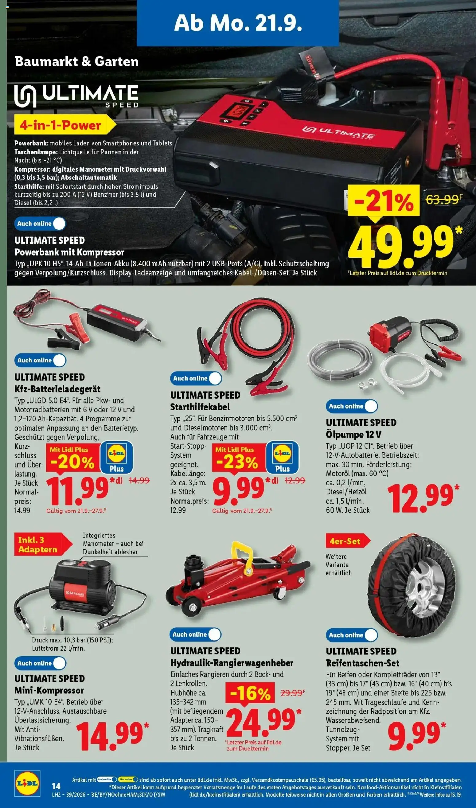 Lidl Prospekt Braunschweig (ab 21.09.2026) zum Blättern » Angebote | Seite: 26 | Produkte: Adapter, Manometer, Smartphones, Powerbank