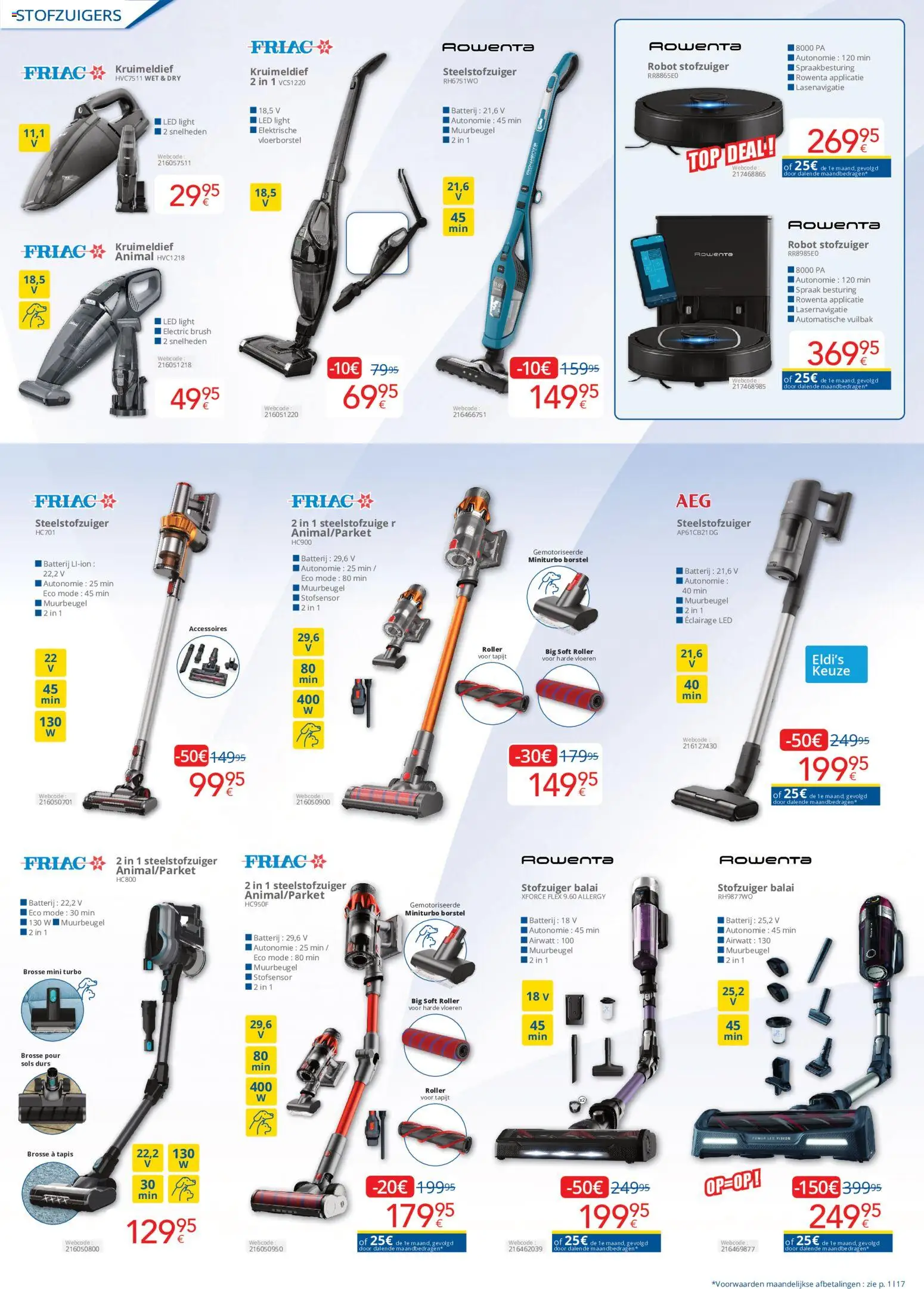 {H1} | Pagina: 17 | Producten: Steelstofzuiger, Robot, Vloeren, Borstel