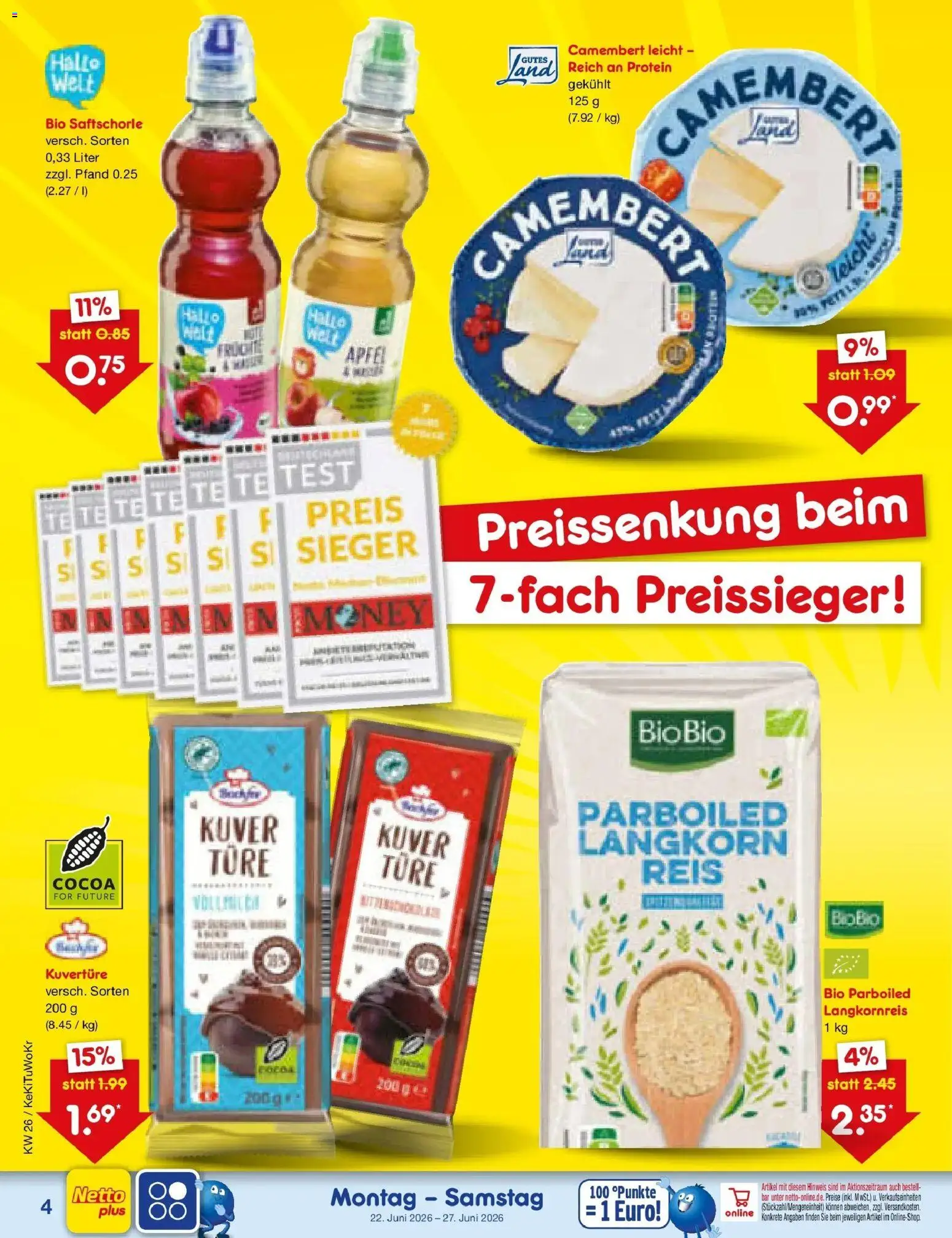 Netto Marken-Discount Prospekt Bonn – gültig ab 21.06.2026 | Seite: 4 | Produkte: Äpfel, Reis