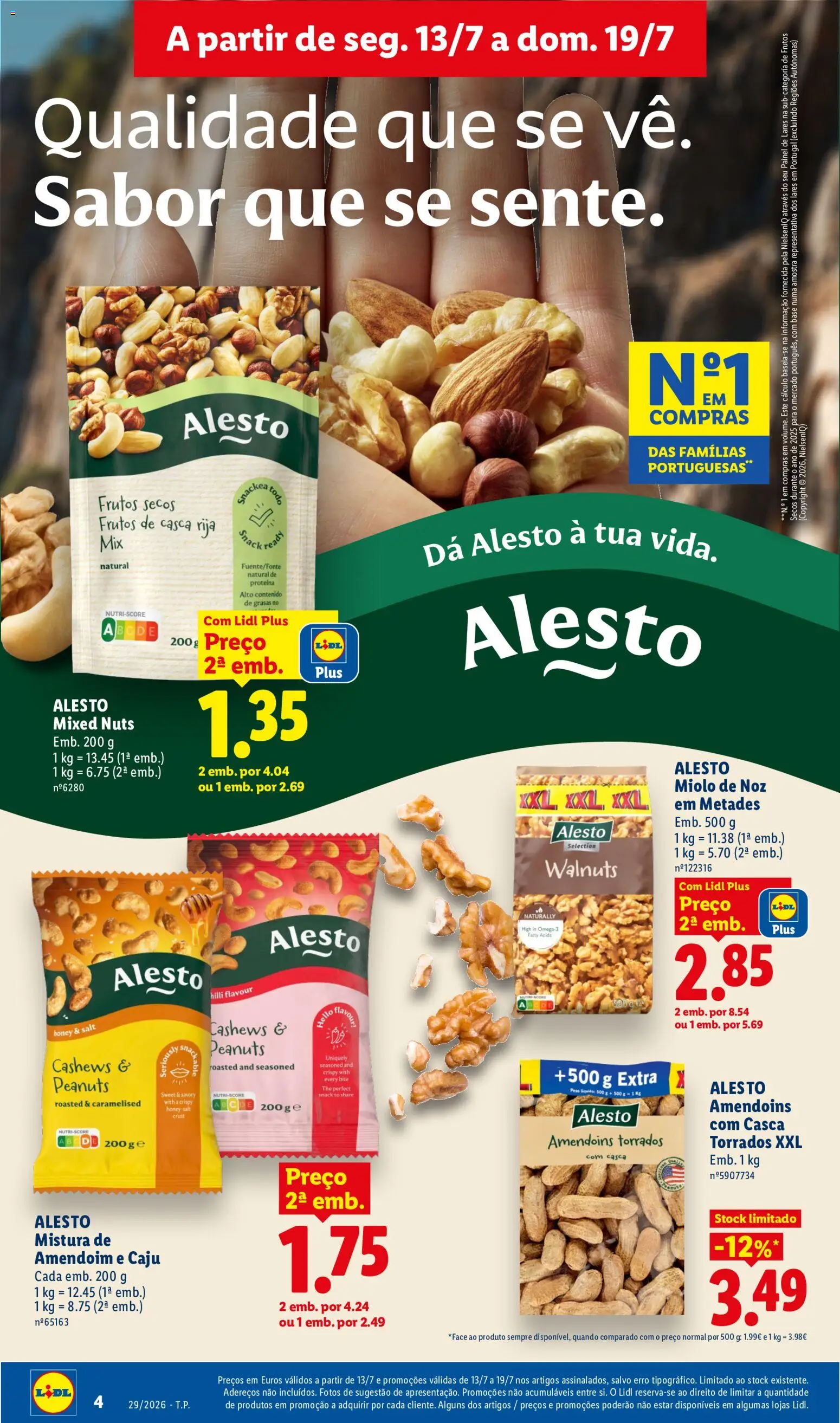 Lidl folheto │ válido de 13/07/2026 | Página: 2 | Produtos: Amendoins, Base, Frutos secos, Caju