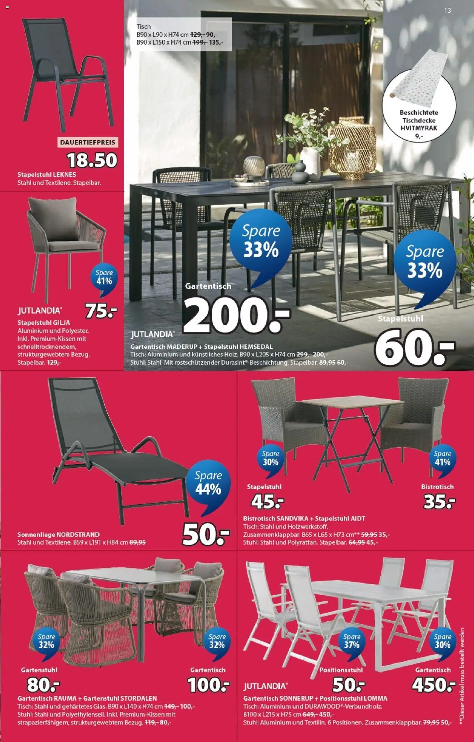 JYSK aktionen – gültig ab 09.06.2026 | Seite: 13 | Produkte: Tisch, Stuhl