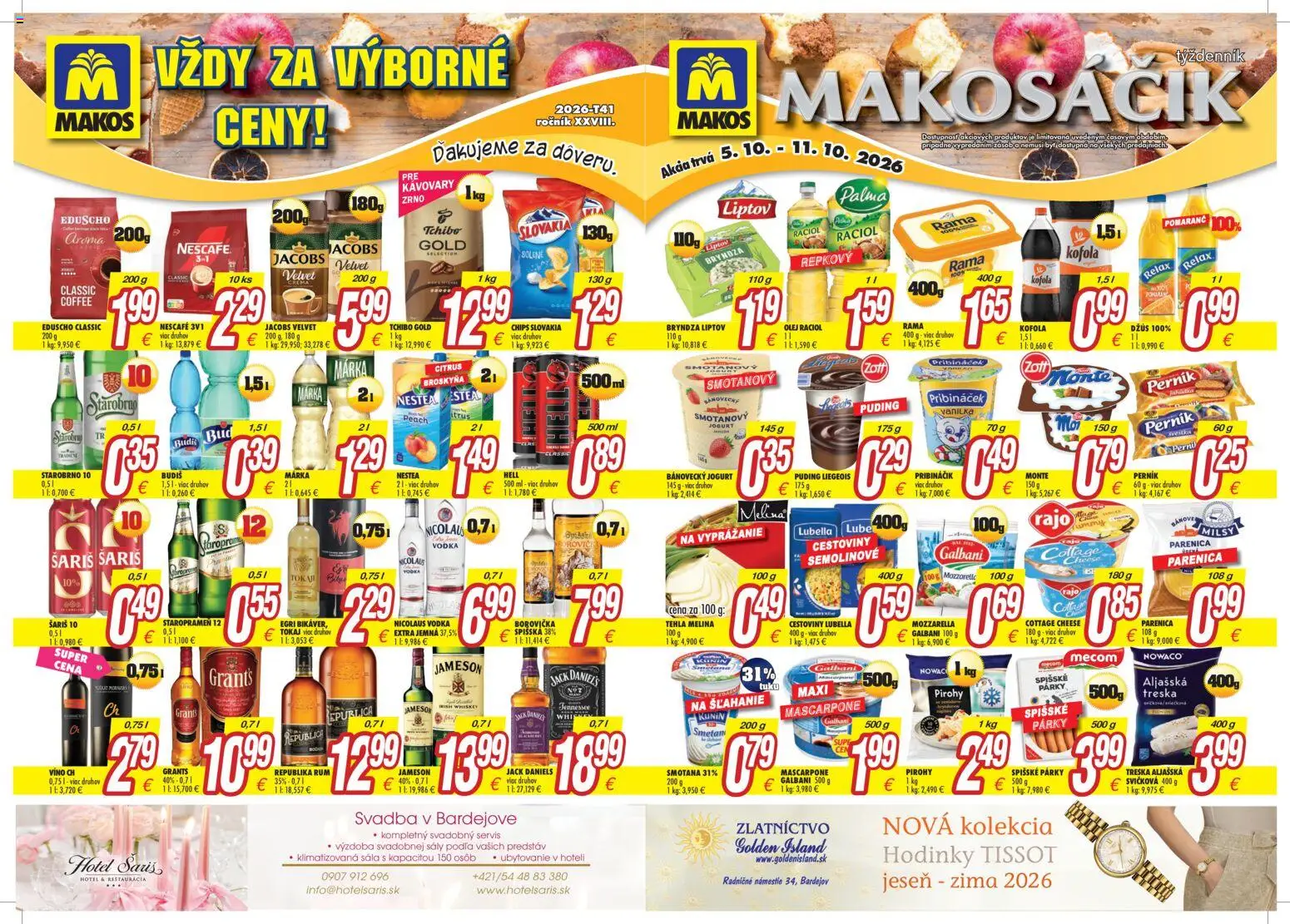 Nové Makos akcie – leták je platný od 05.10.2026 | Strana: 1